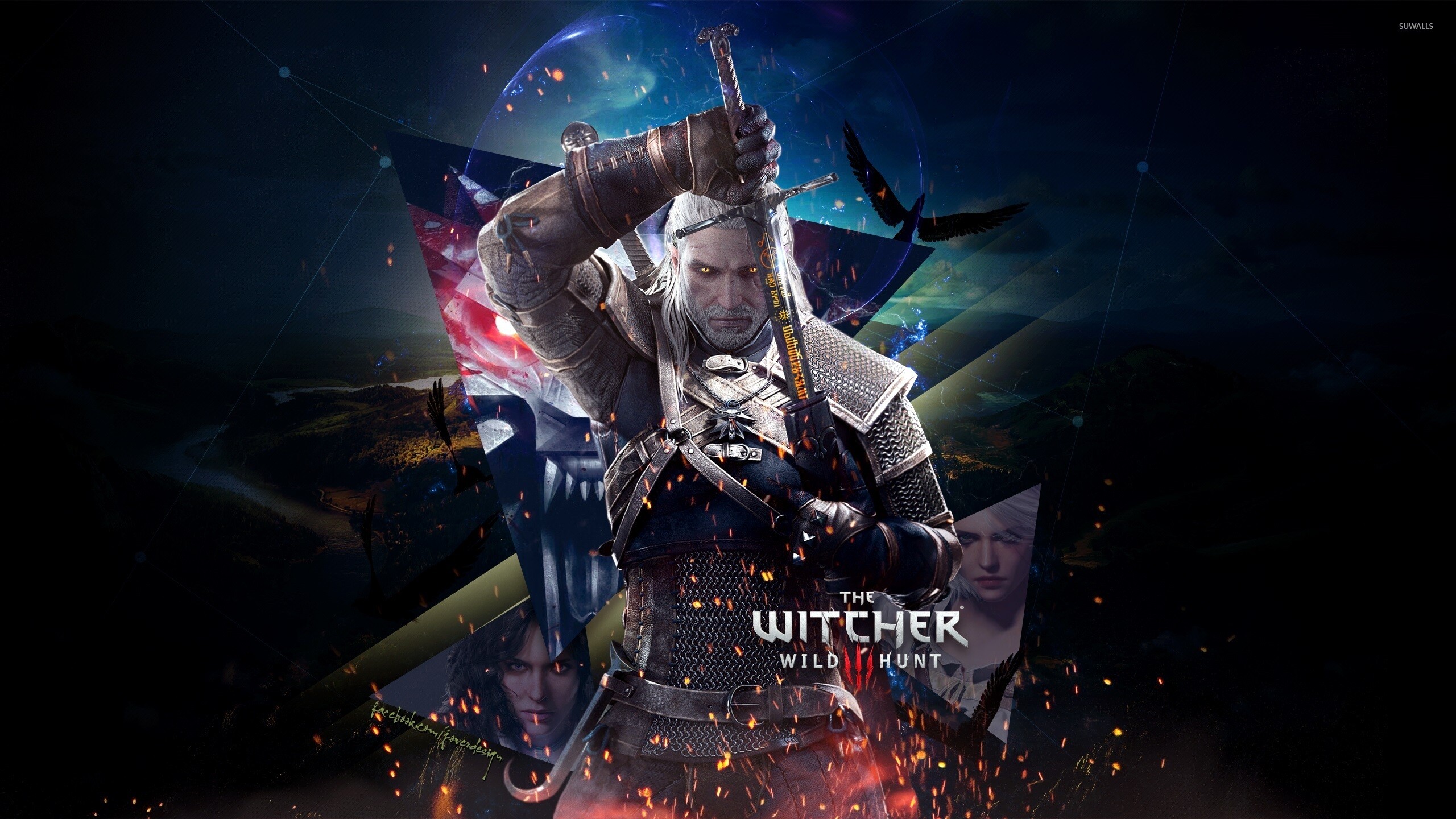 The Witcher (Game): Geralt of Rivia, The protagonist in CD Projekt Red's series of video games. 2560x1440 HD Background.