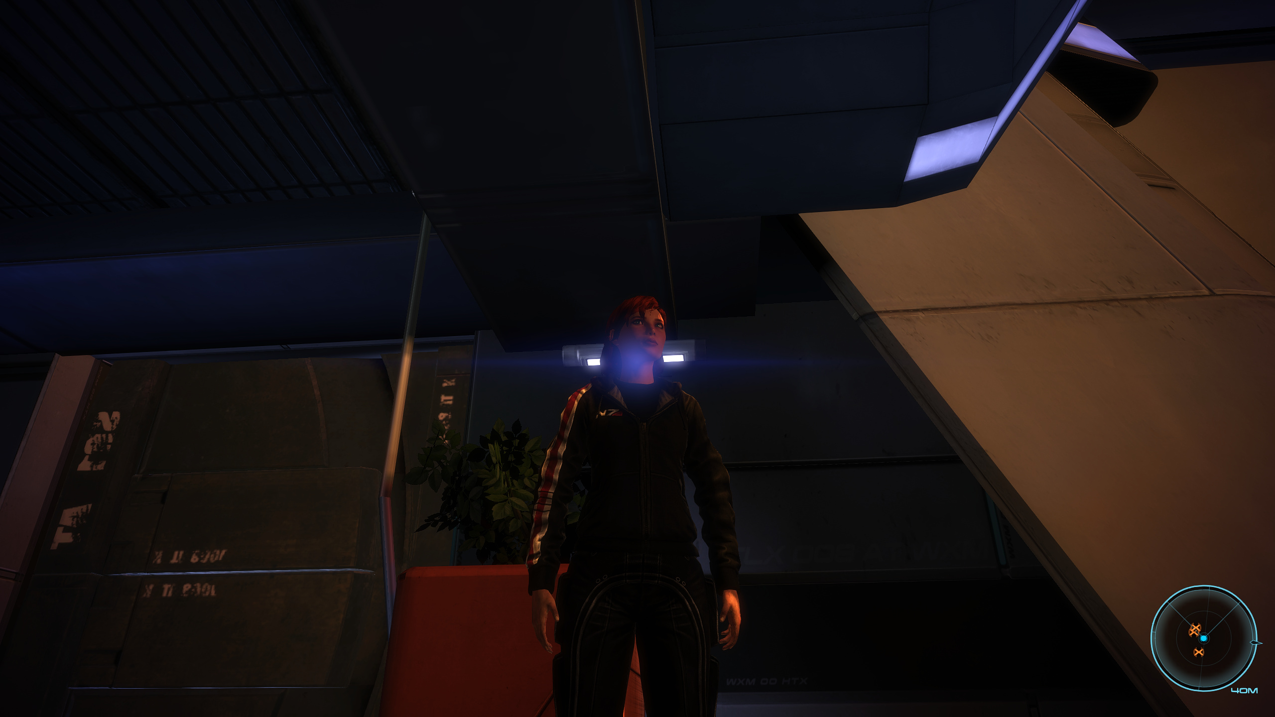 Mass Effect: Pinnacle Station, Lens flare goodness, Original ME1 scene, 2560x1440 HD Desktop
