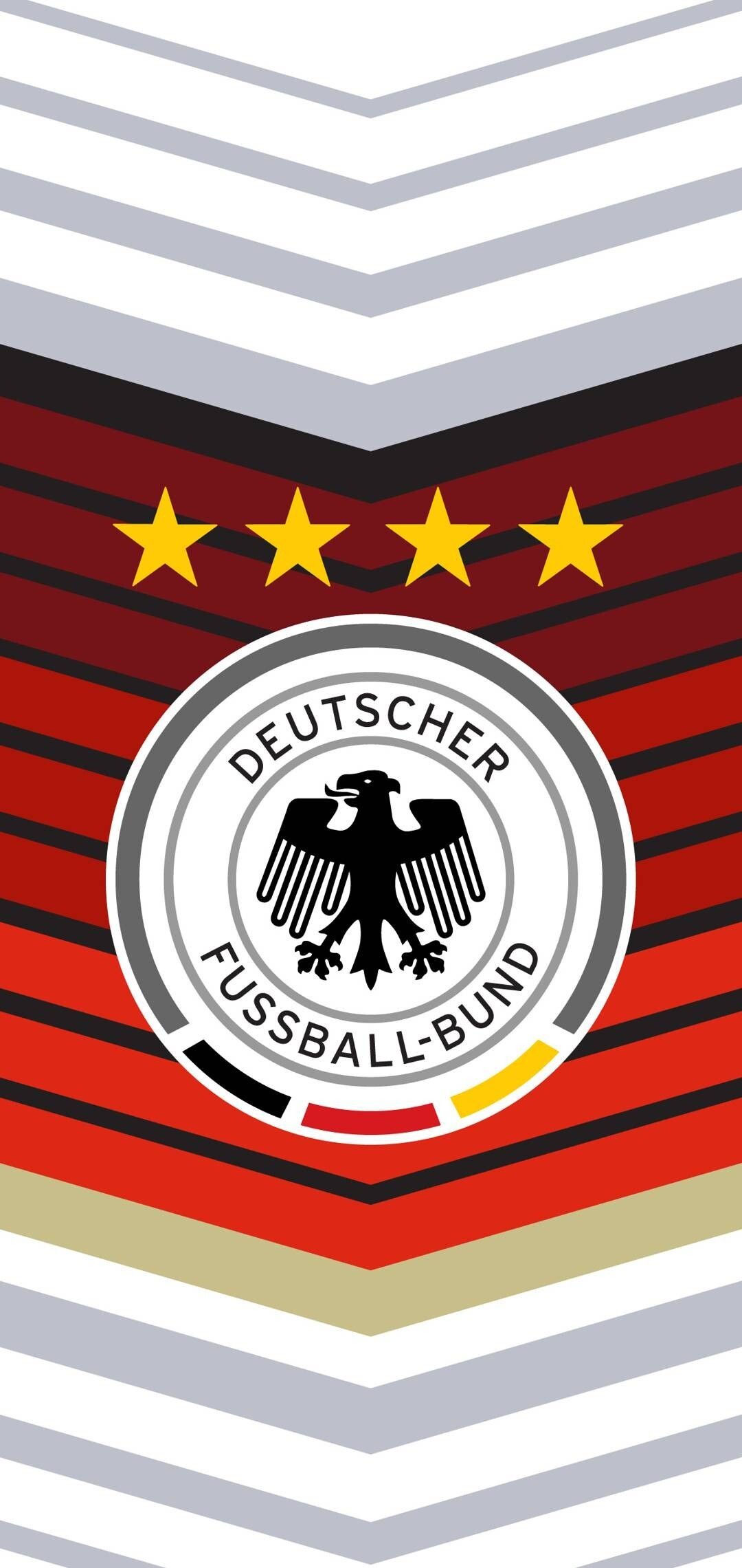 Germany Soccer Team: Four-time world champions with Joachim Low as a head coach, International players since 1908. 1080x2280 HD Background.