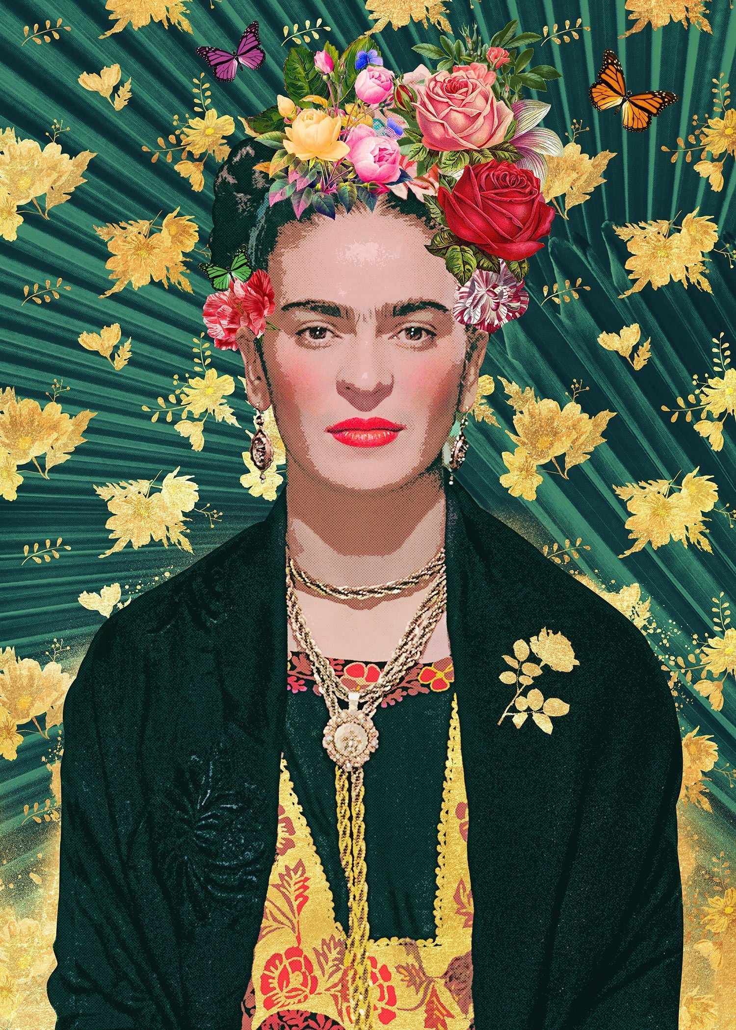 Vintage art prints, Bold artwork, Frida Kahlo canvas, Captivating paintings, 1500x2100 HD Phone