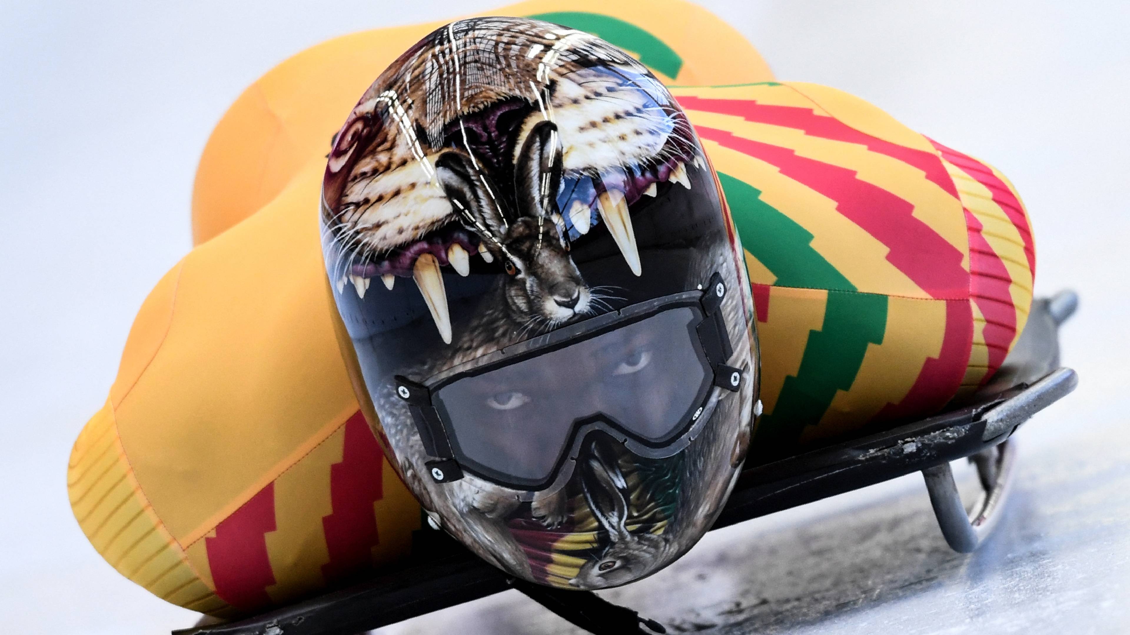 Skeleton (Sport): Akwasi Frimpong, A Dutch-Ghanaian sprinter and bobsledder, The 2018 Winter Olympian. 3840x2160 4K Wallpaper.