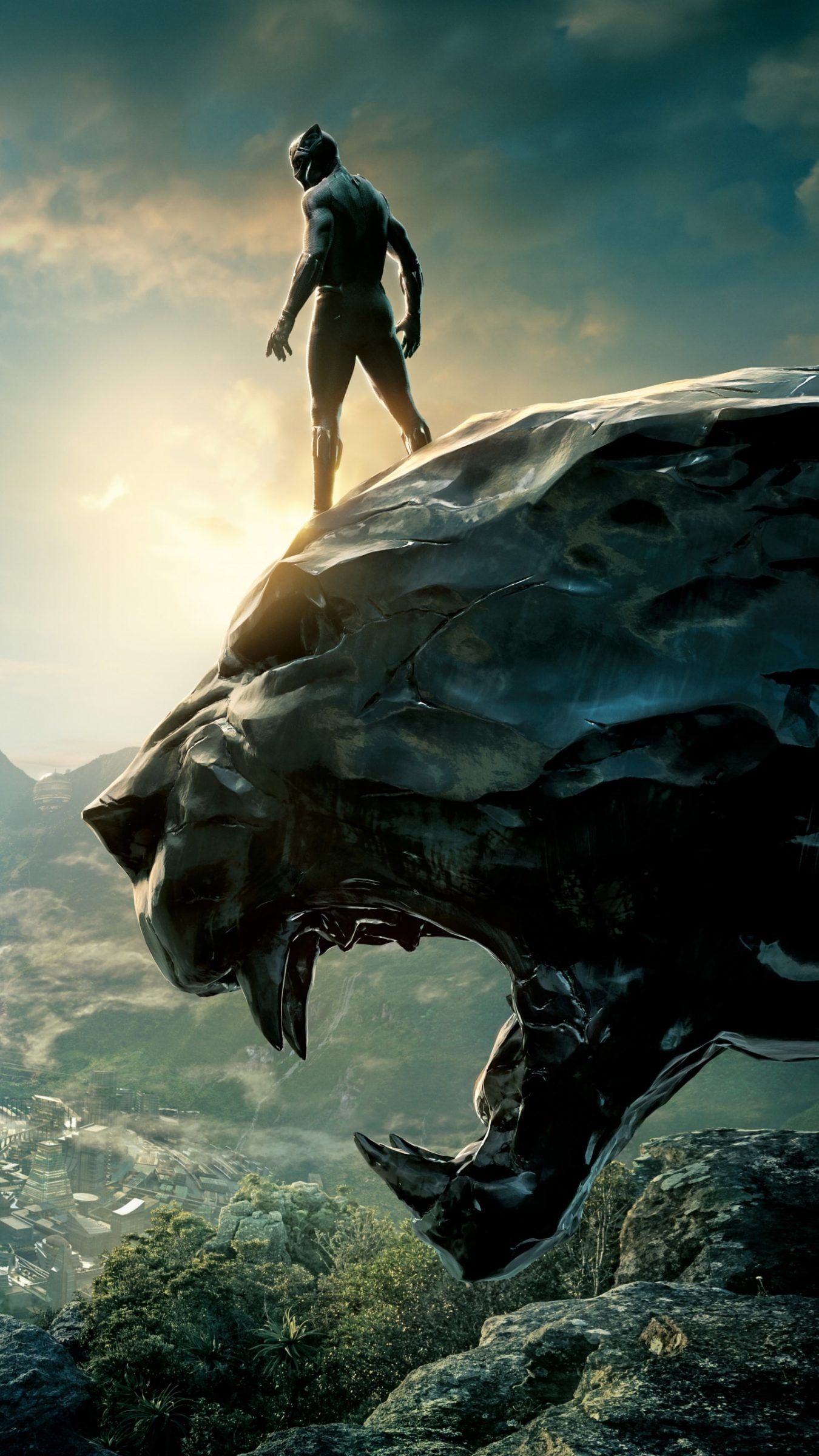T'Challa, Black Panther, Movie Promo, Marvel, 1350x2400 HD Phone