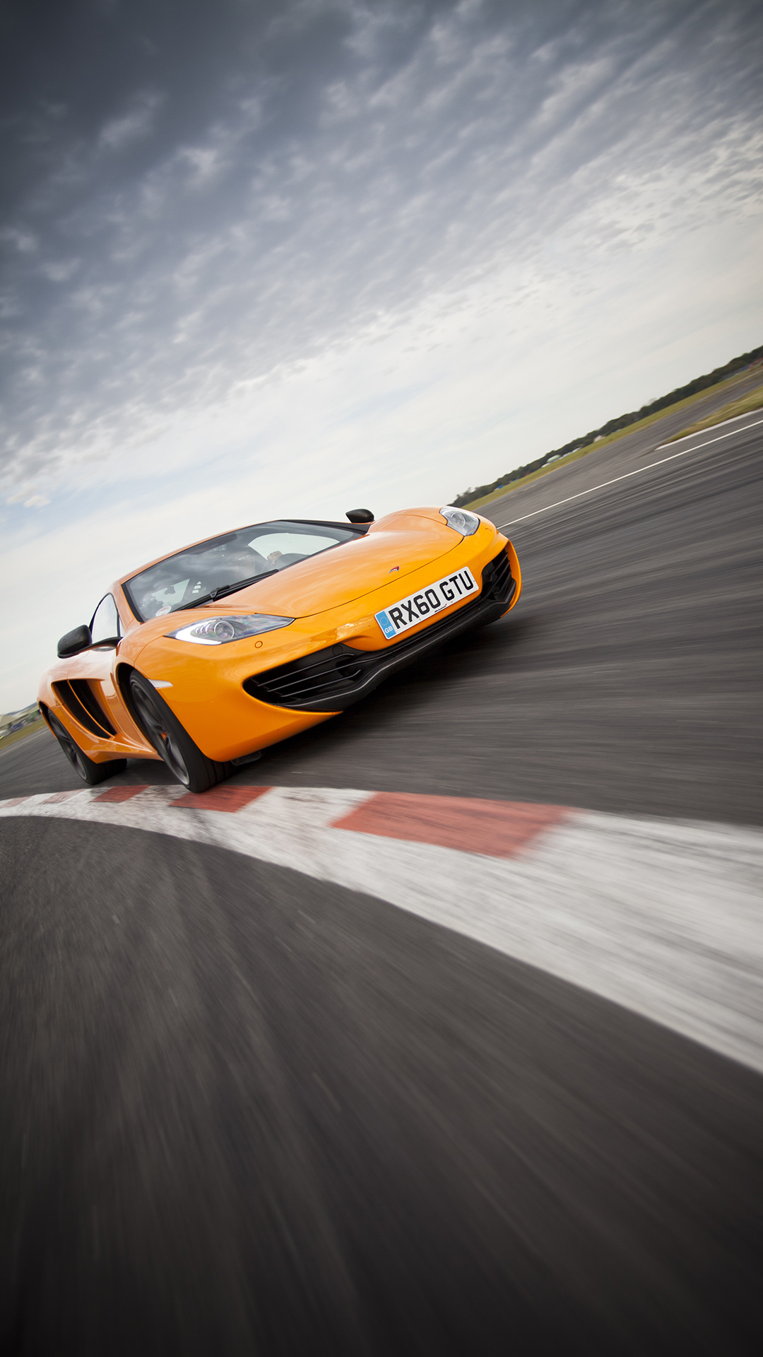McLaren 12C, Vibrant orange, Top-notch wallpapers, Best for HTC One, 1080x1920 Full HD Handy