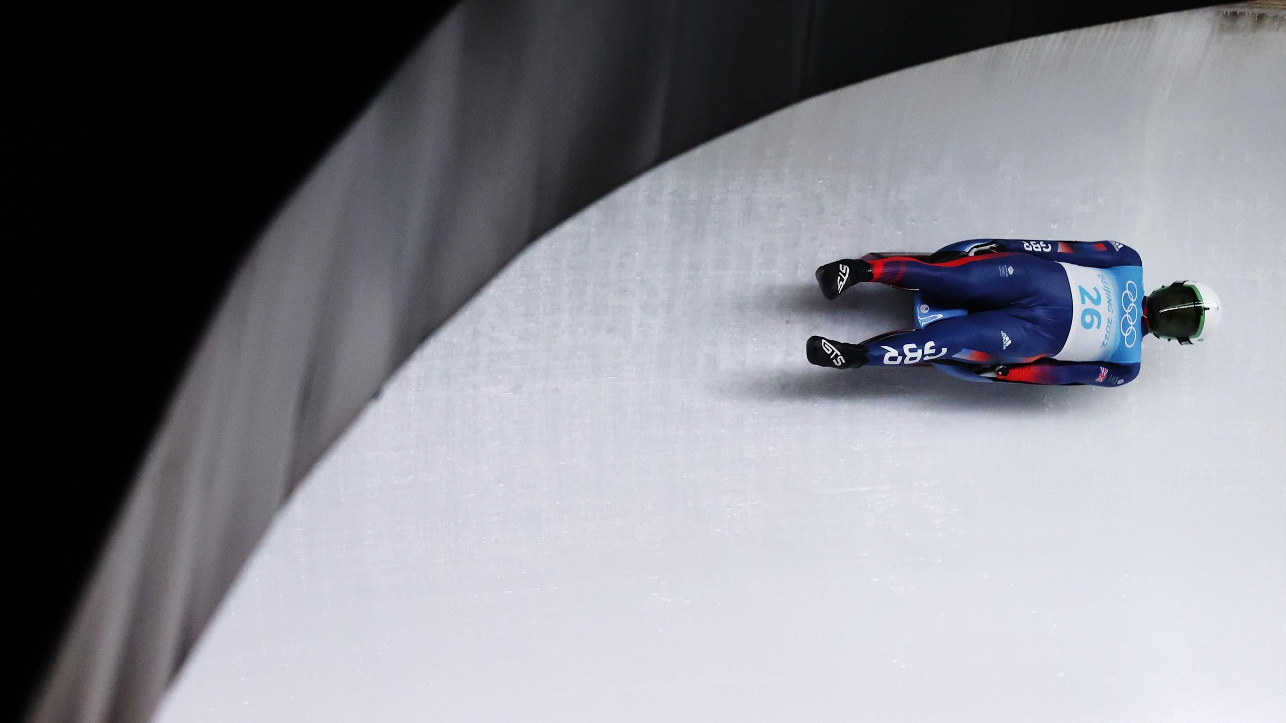 Sledding: Winter Olympics 2022, Bobsleigh, Luge, Skeleton, and Women-only Monobob. 2560x1440 HD Background.