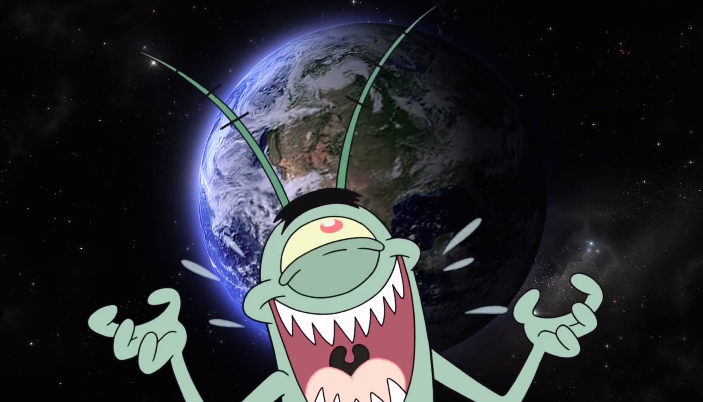 Plankton, SpongeBob SquarePants, Animation, Plankton meme, 2720x1560 HD Desktop