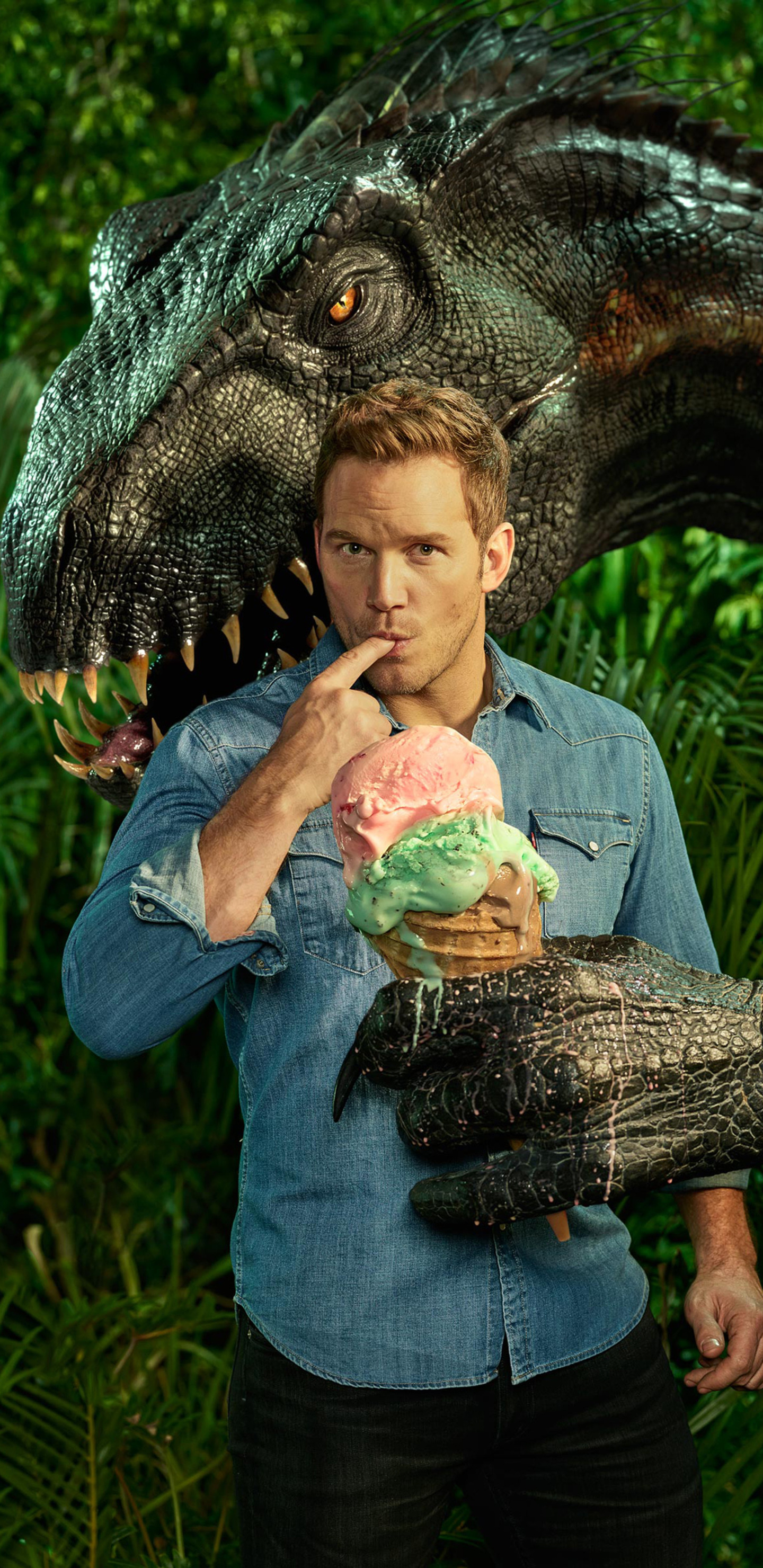 Chris Pratt, Jurassic World Fallen Kingdom, Entertainment Weekly, High definition wallpapers, 1440x2960 HD Handy