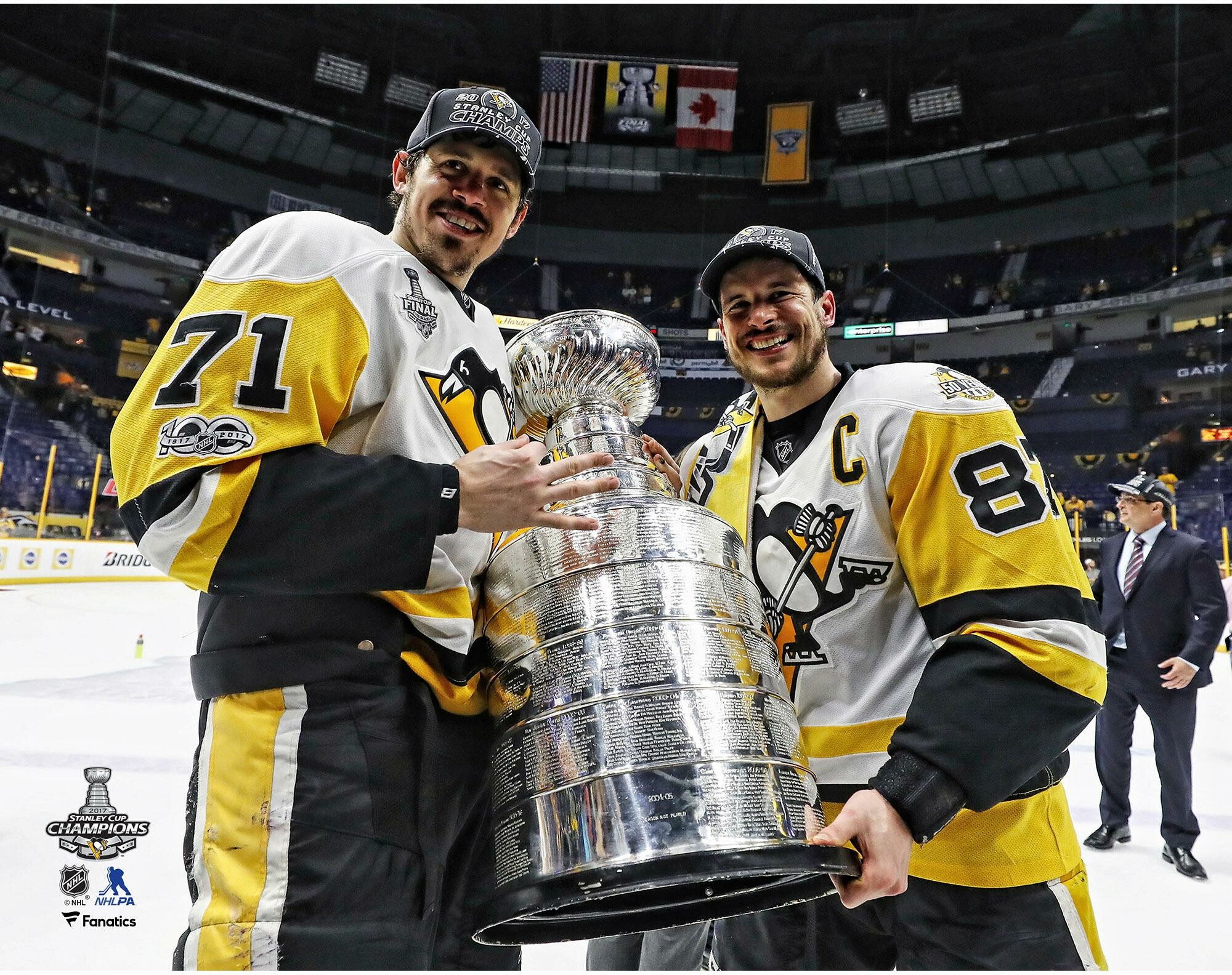 Sidney Crosby, Penguins Stanley Cup champions, Historic raising of the cup, Walmart exclusive, 2000x1590 HD Desktop