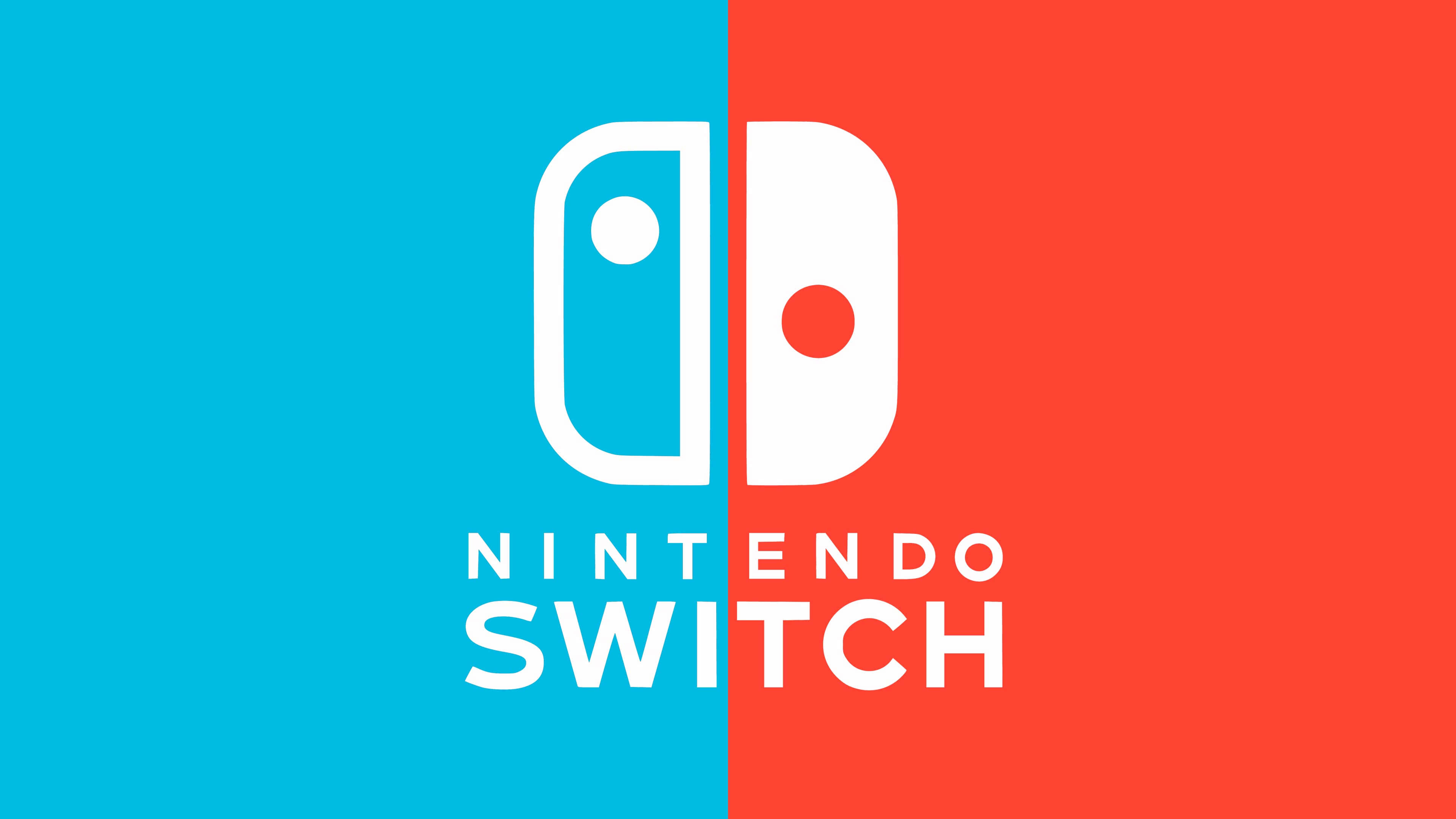 Nintendo Switch logo, Blue and red theme, UHD 4K background, Gaming symbol, 3840x2160 4K Desktop