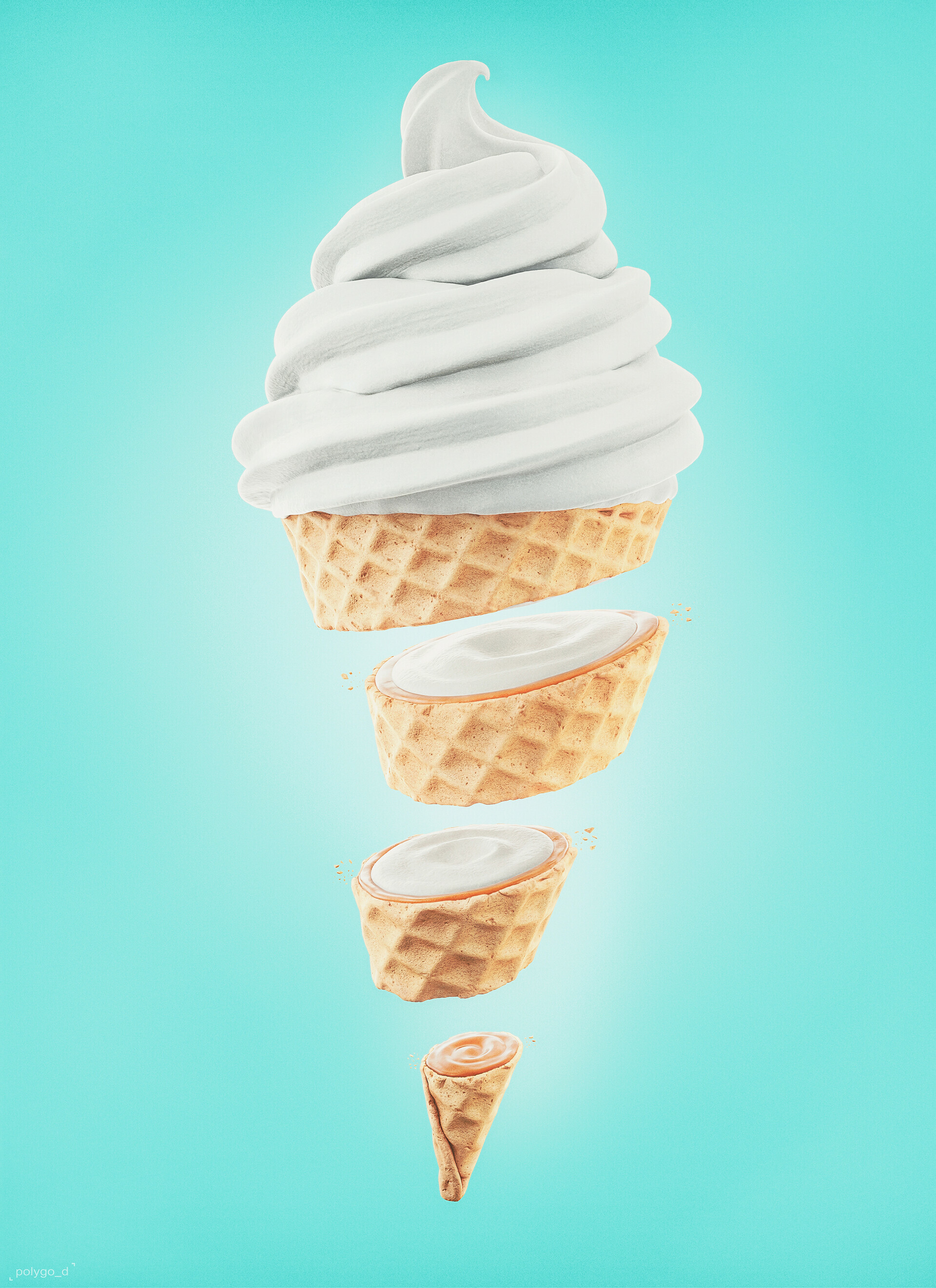 Ice Cream: Vanilla caramel, Dish, Cone, Dairy. 1920x2650 HD Background.