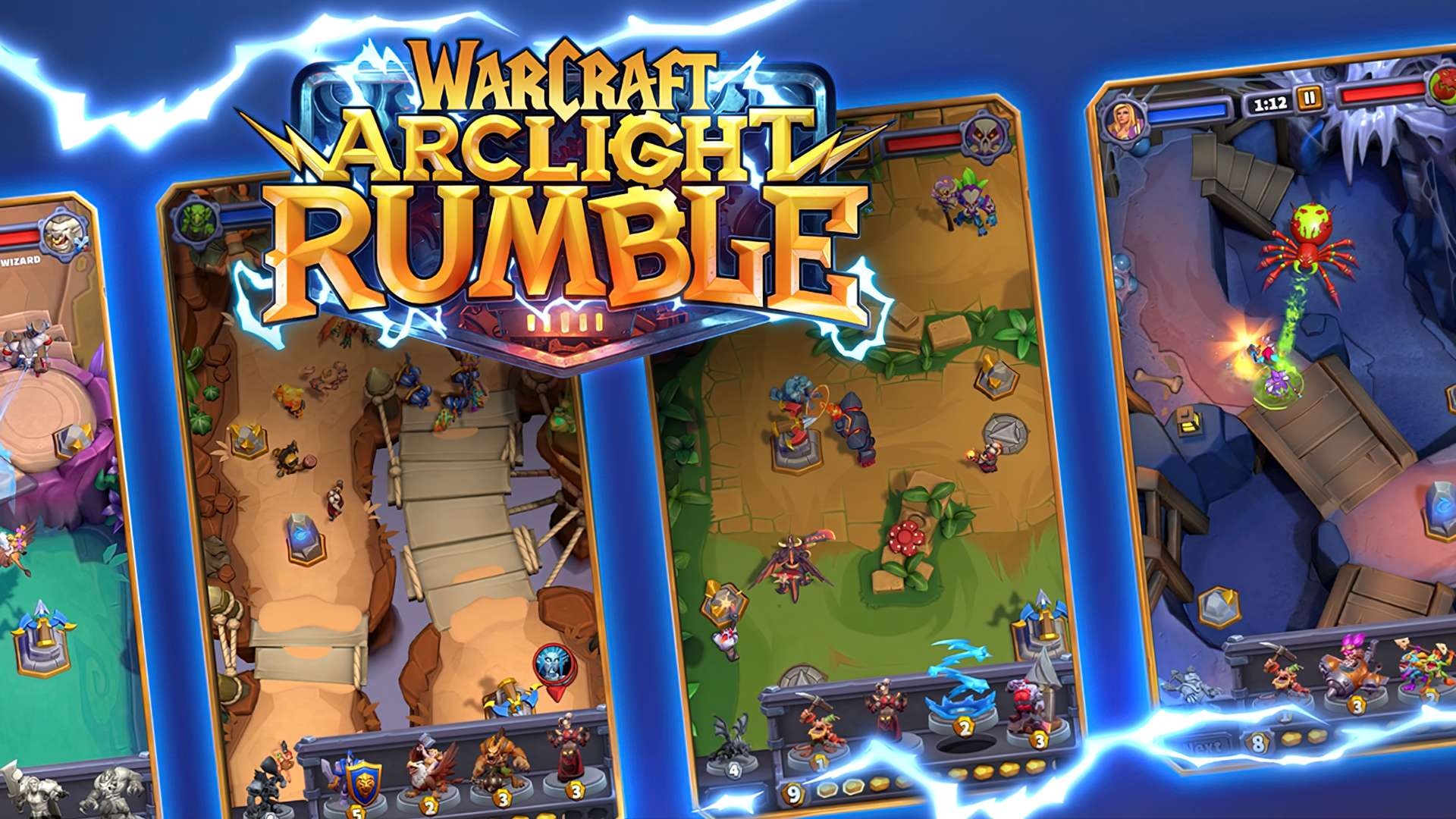 Warcraft Arclight Rumble: Each of maps has a boss with a specific mechanic that players must find a way around. 1920x1080 Full HD Background.