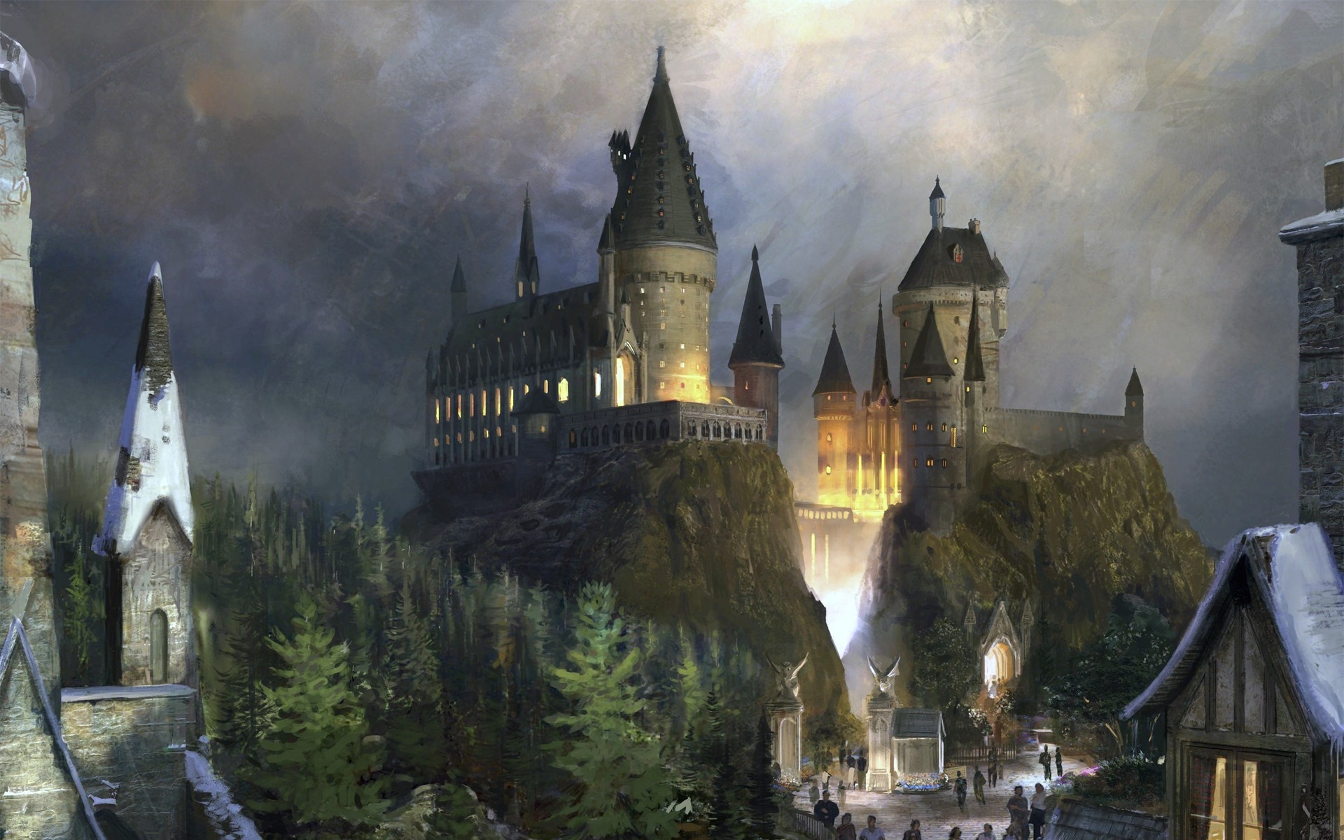 Hogwarts Castle, Mobile Wallpaper Landscape, Castle Pictures, 1920x1200 HD Desktop