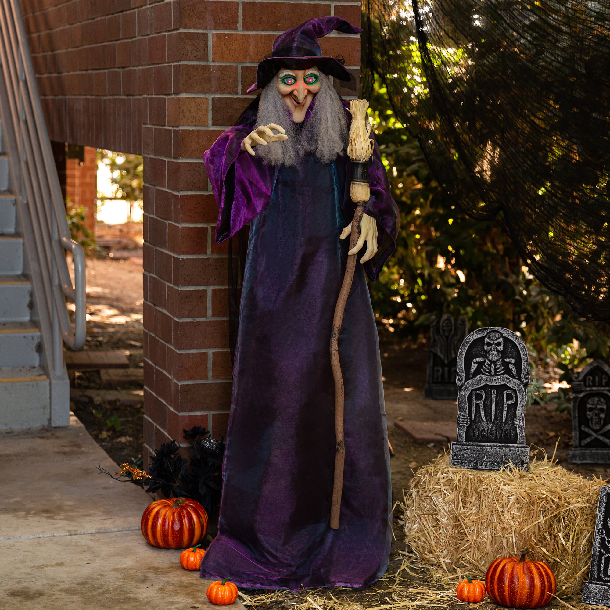 Halloween Witch, Wicked Wanda, Standing figurine, Enchanting pose, 2000x2000 HD Phone