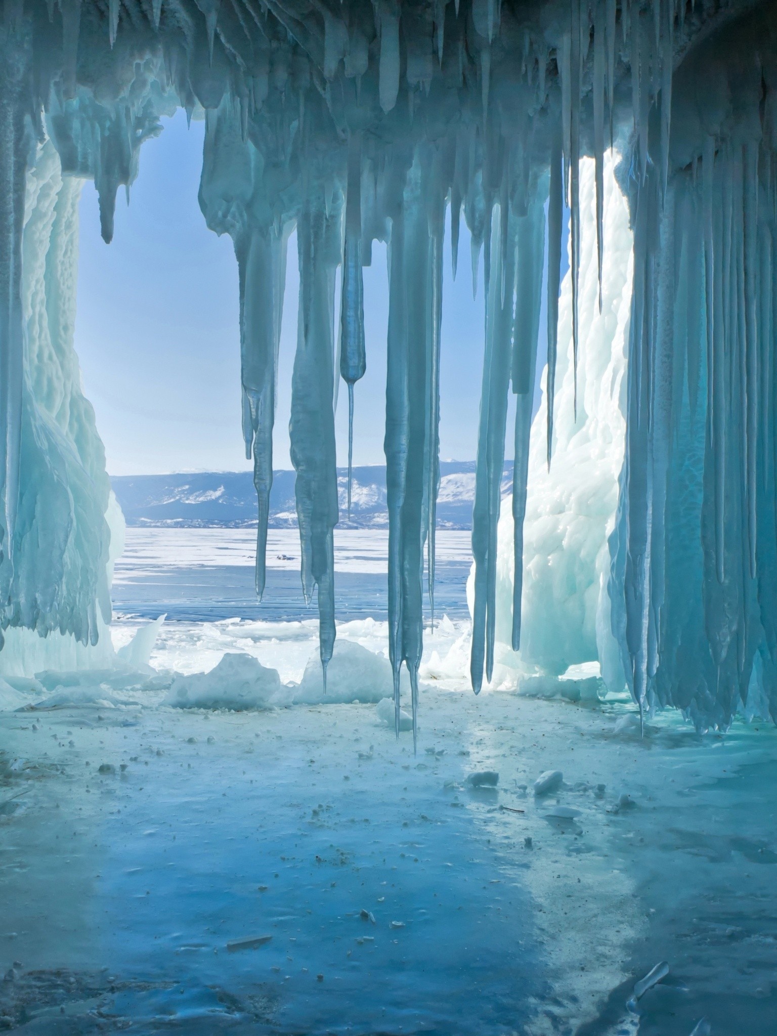 Winter's magic, Baikal's allure, Russia's charm, Wallpaper bliss, 1540x2050 HD Phone
