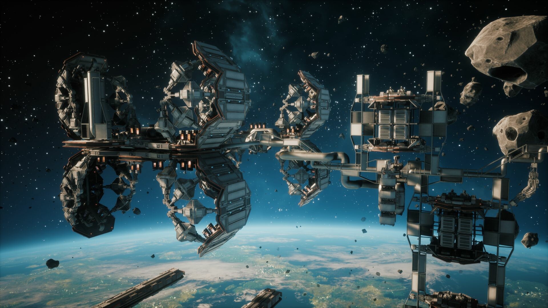 Space Station: Video game, Everspace, The Hundred, Galactic, Void, Orbit. 1920x1080 Full HD Wallpaper.
