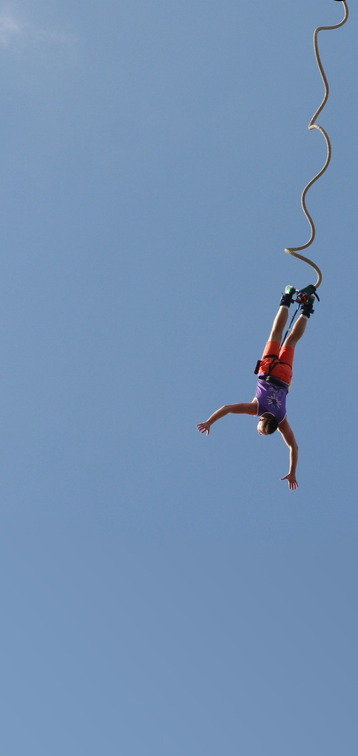 Bungee Jumping: Ultra-durable elastic cord, A body harness, Equipment necessary for survival after a jump. 1440x3040 HD Wallpaper.