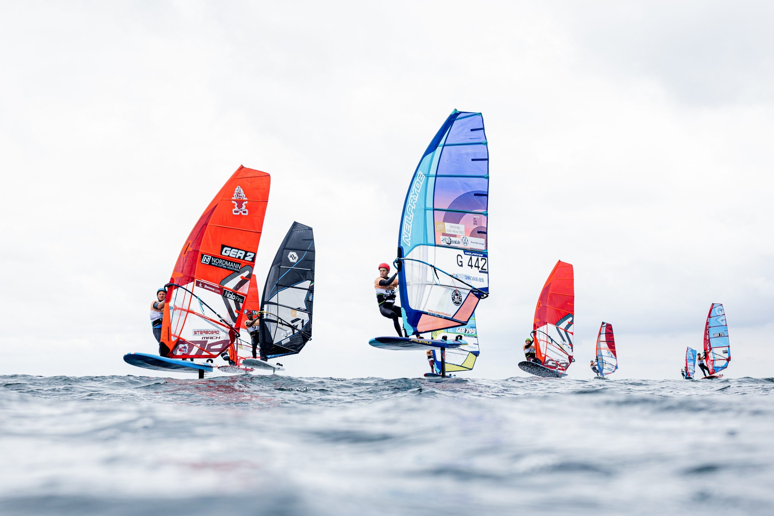 Windsurfing: Windsurf Regatta Competition, Open Windfoil Youth, Water Sports Events 2022. 2560x1710 HD Wallpaper.