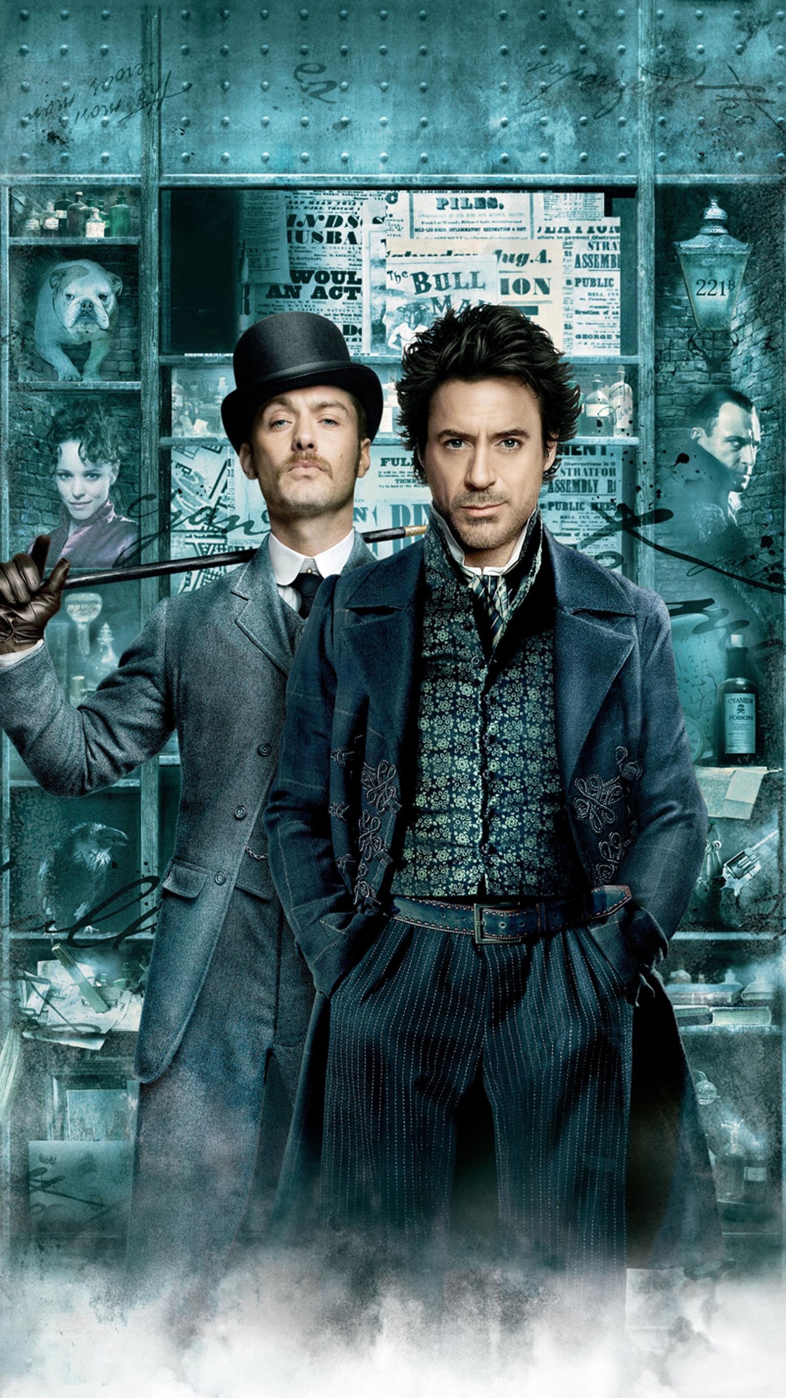 Sherlock Holmes phone wallpapers, Top free backgrounds, Detective adventure, Robert Downey Jr, 1540x2740 HD Phone