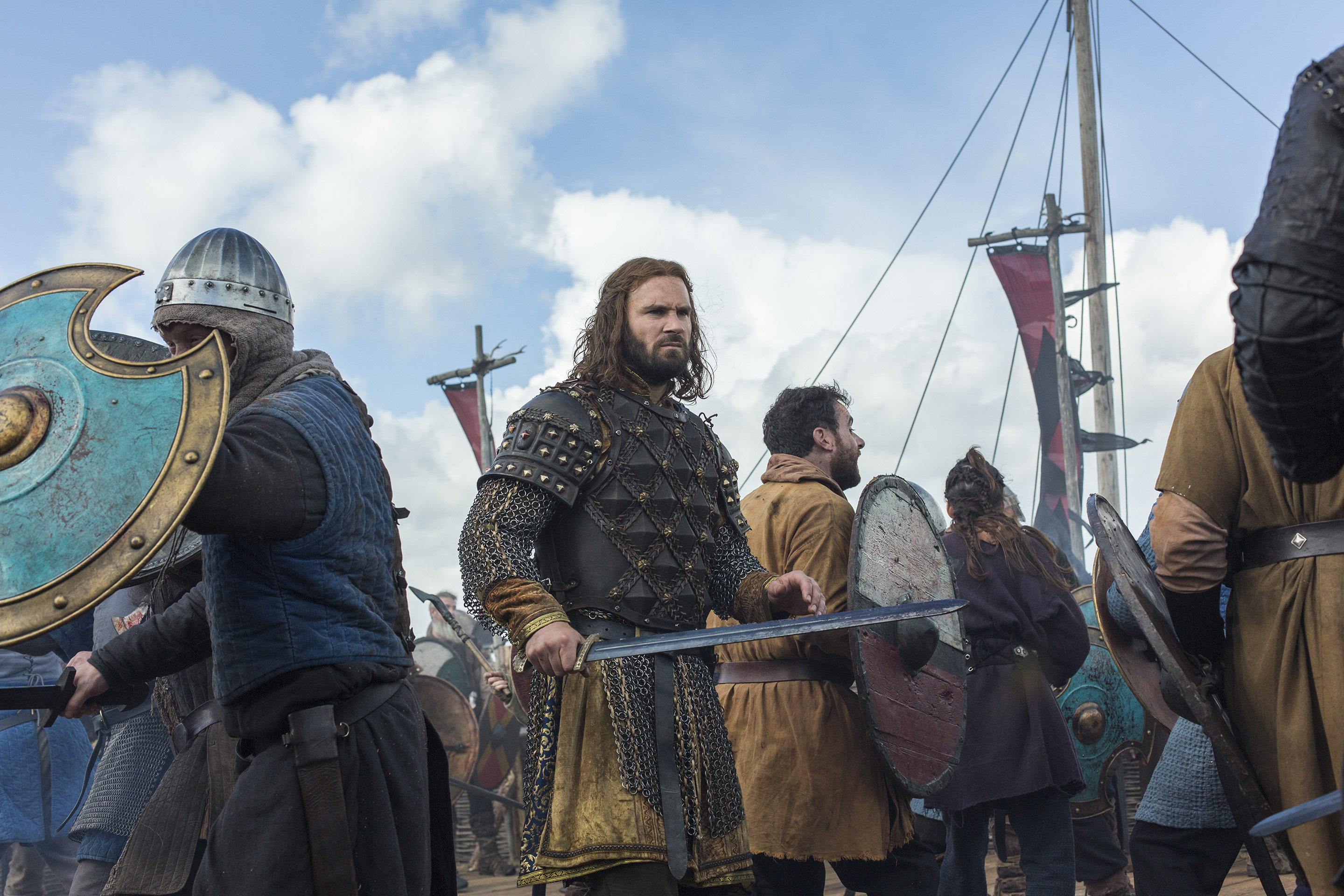 Vikings TV Series, Epic historical drama, Viking warriors, Intricate plot twists, 2880x1920 HD Desktop