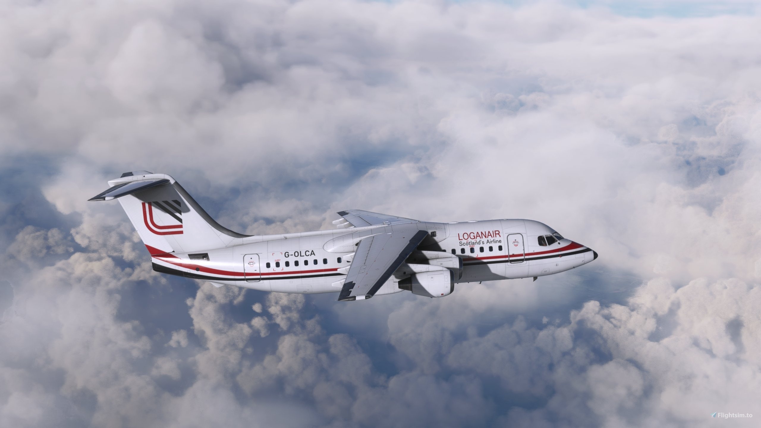 BAe 146-200 Loganair Retro G-OLCA Microsoft Flight Simulator 2560x1440