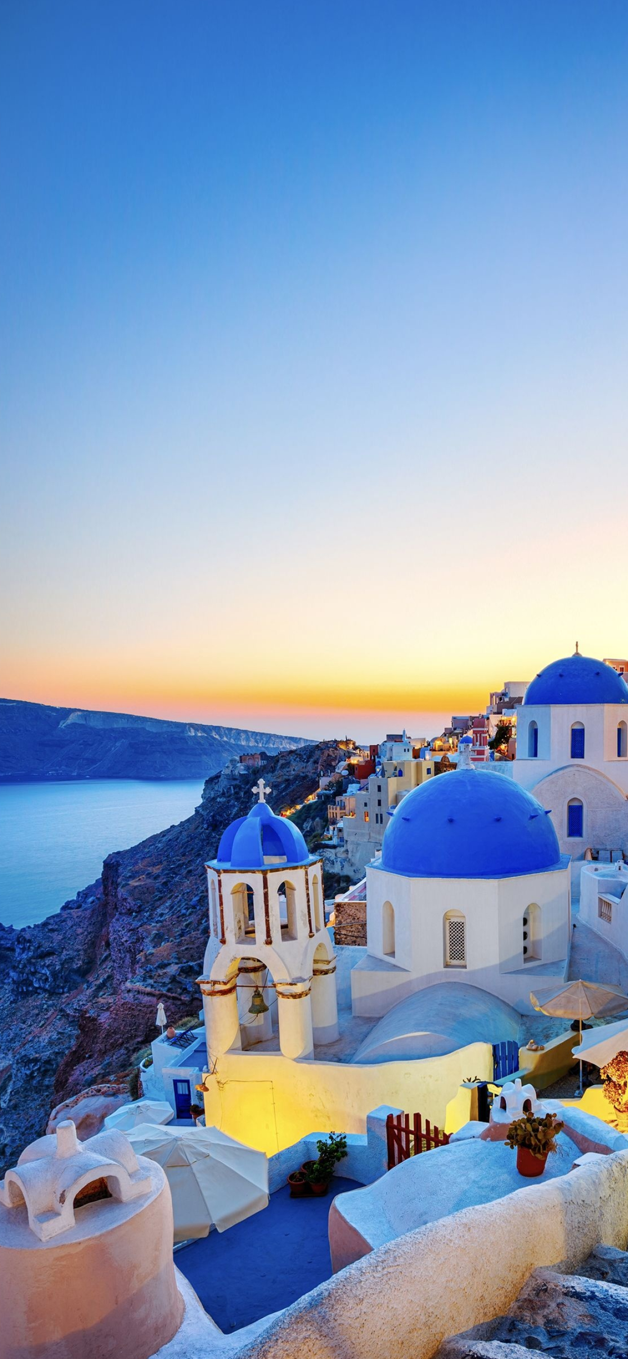Blue Domes of Oia, Europe phone wallpapers, top free, 1250x2690 HD Handy