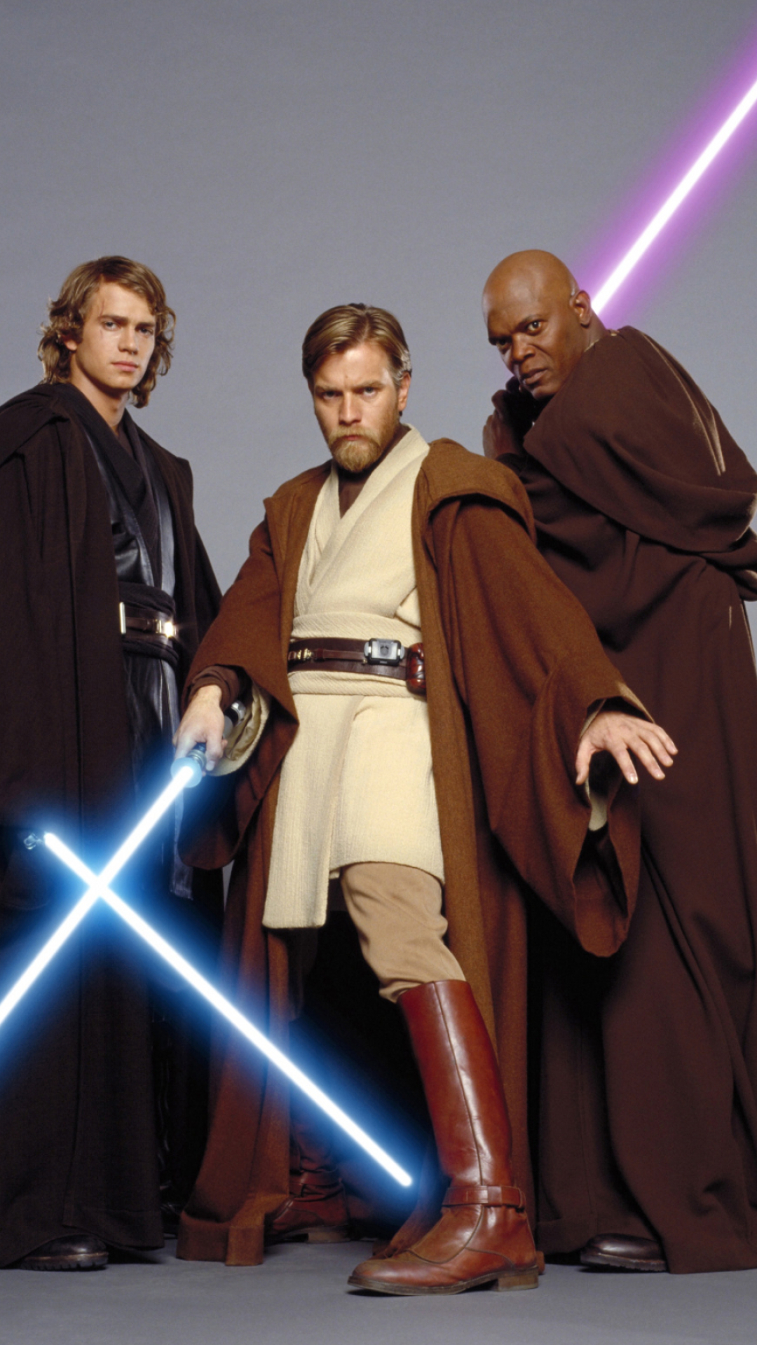 Star Wars, Ewan McGregor, Samuel L. Jackson, Anakin Skywalker, 1080x1920 Full HD Phone