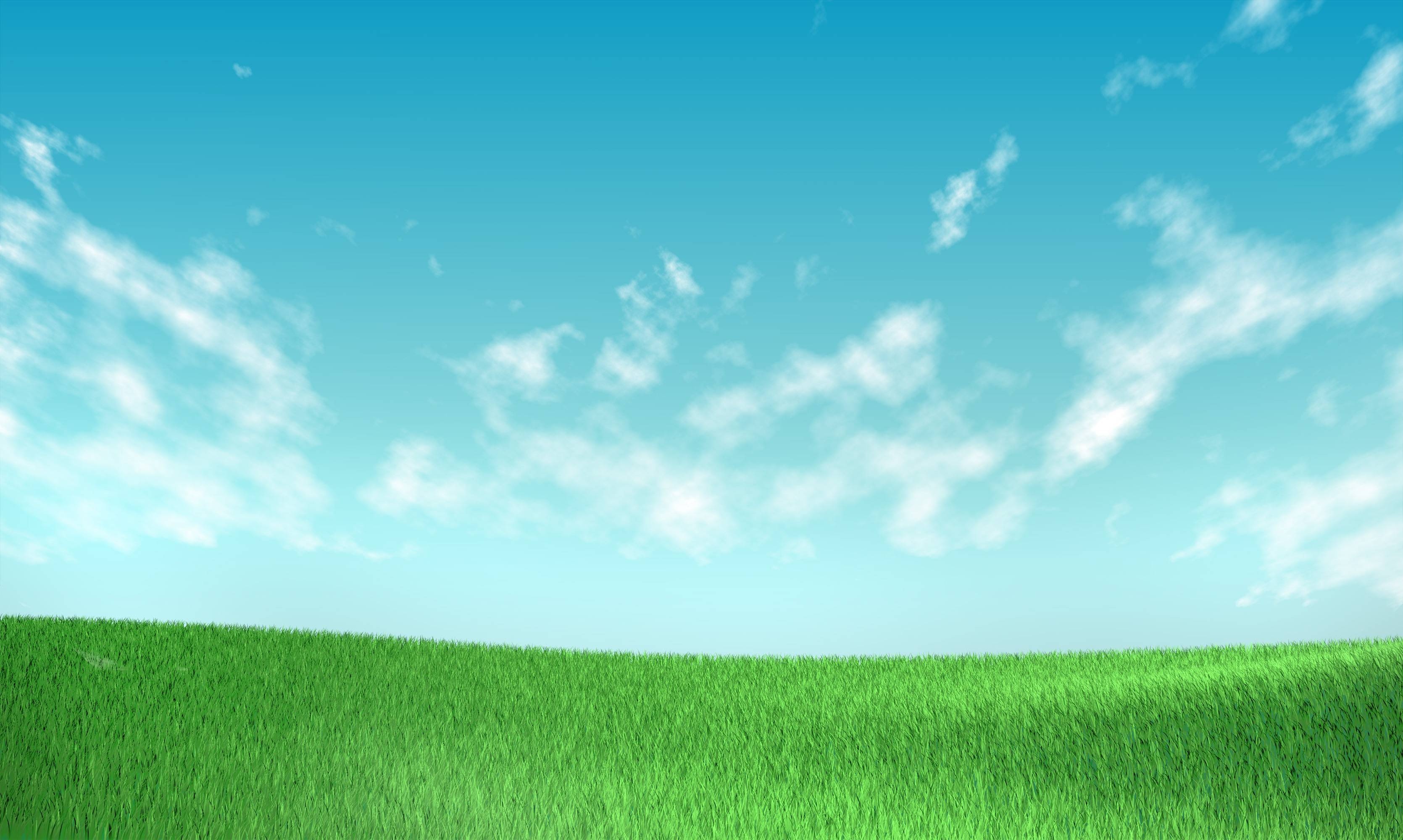 Grass and Sky: Bucolic surroundings, Natural environment, Fresh air, Green earth, Plain. 3340x2000 HD Wallpaper.