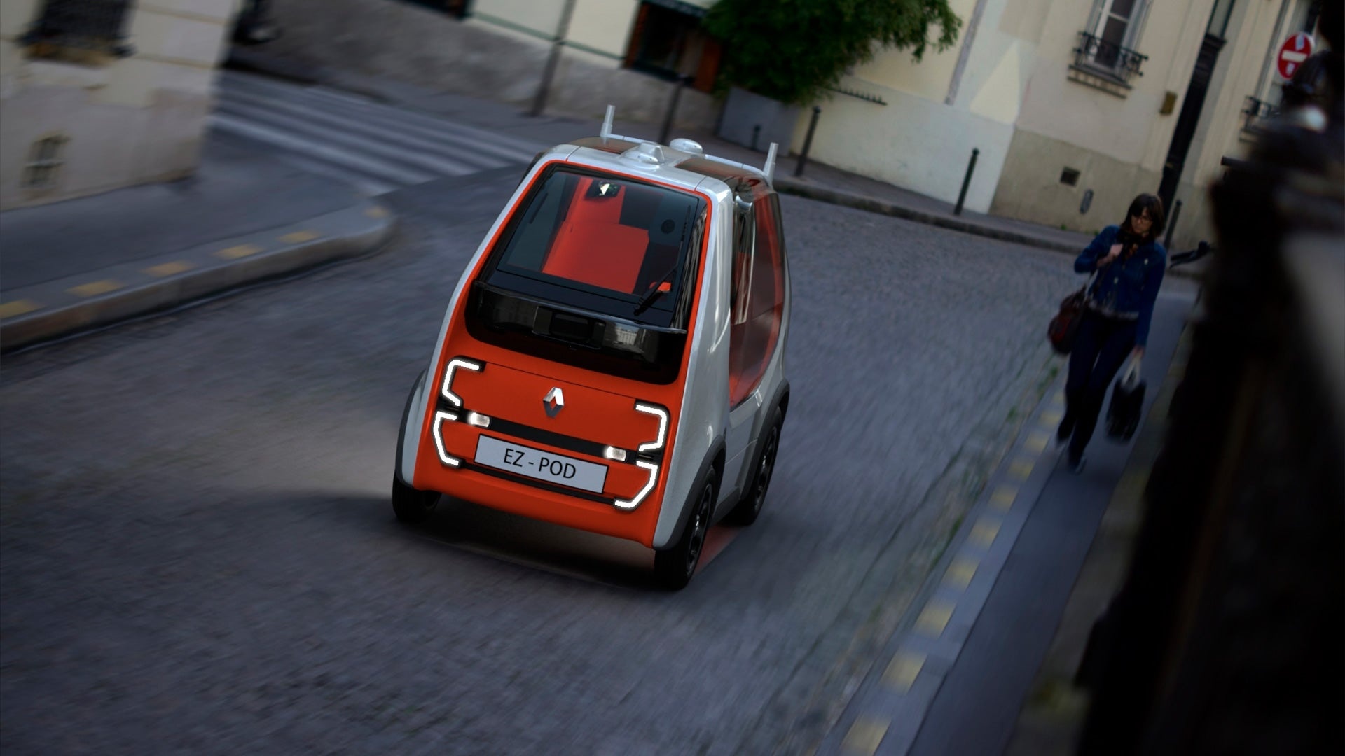 Renault EZ, Last mile solution, Self-driving pod, Future mobility, 1920x1080 Full HD Desktop