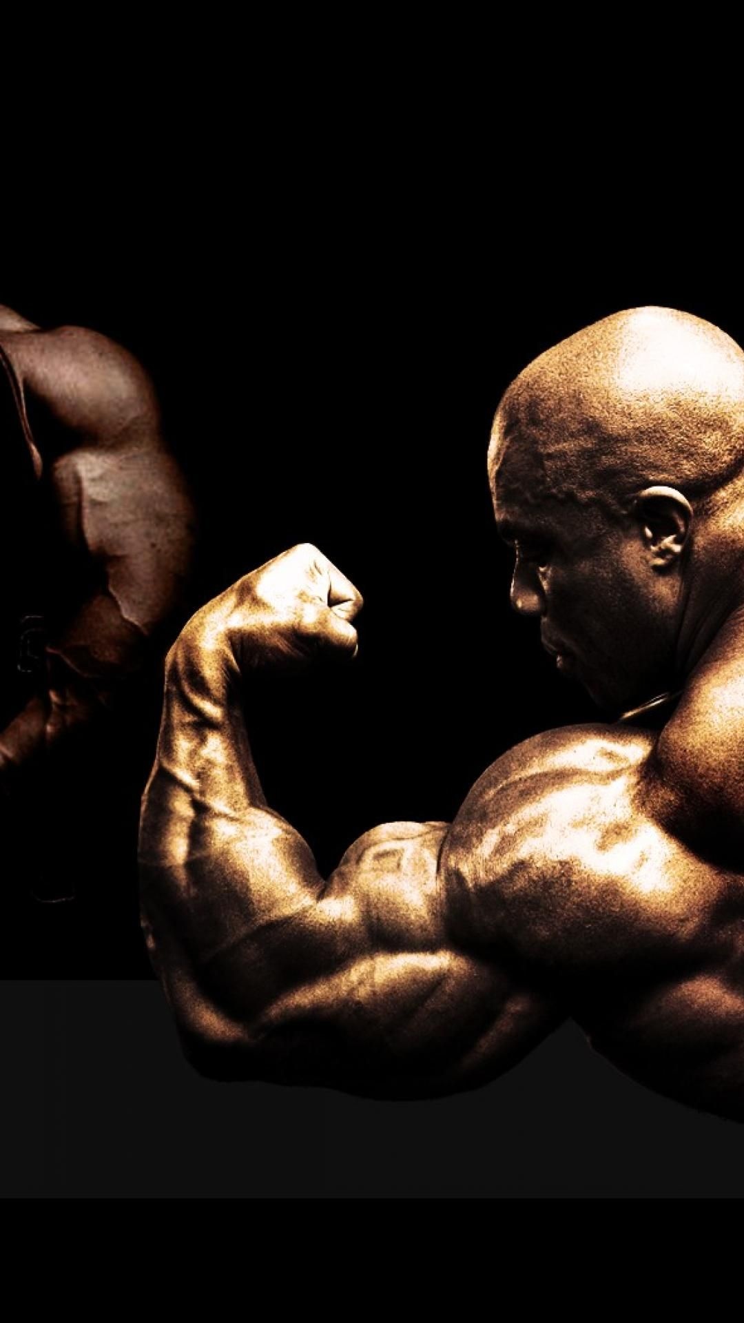 Bodybuilding: Competitive sport, Physical exercises, Lifting of weights, Phil Heath. 1080x1920 Full HD Background.