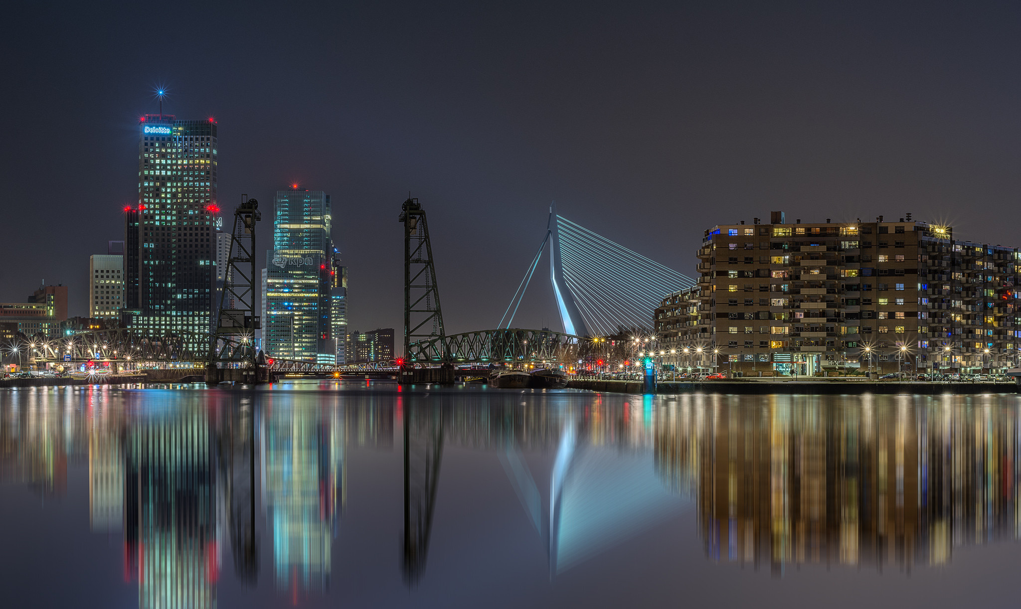 Rotterdam Maasboulevard view, Must-see skyline, Nein 7 viewpoint, Rotterdam travel, 2050x1230 HD Desktop