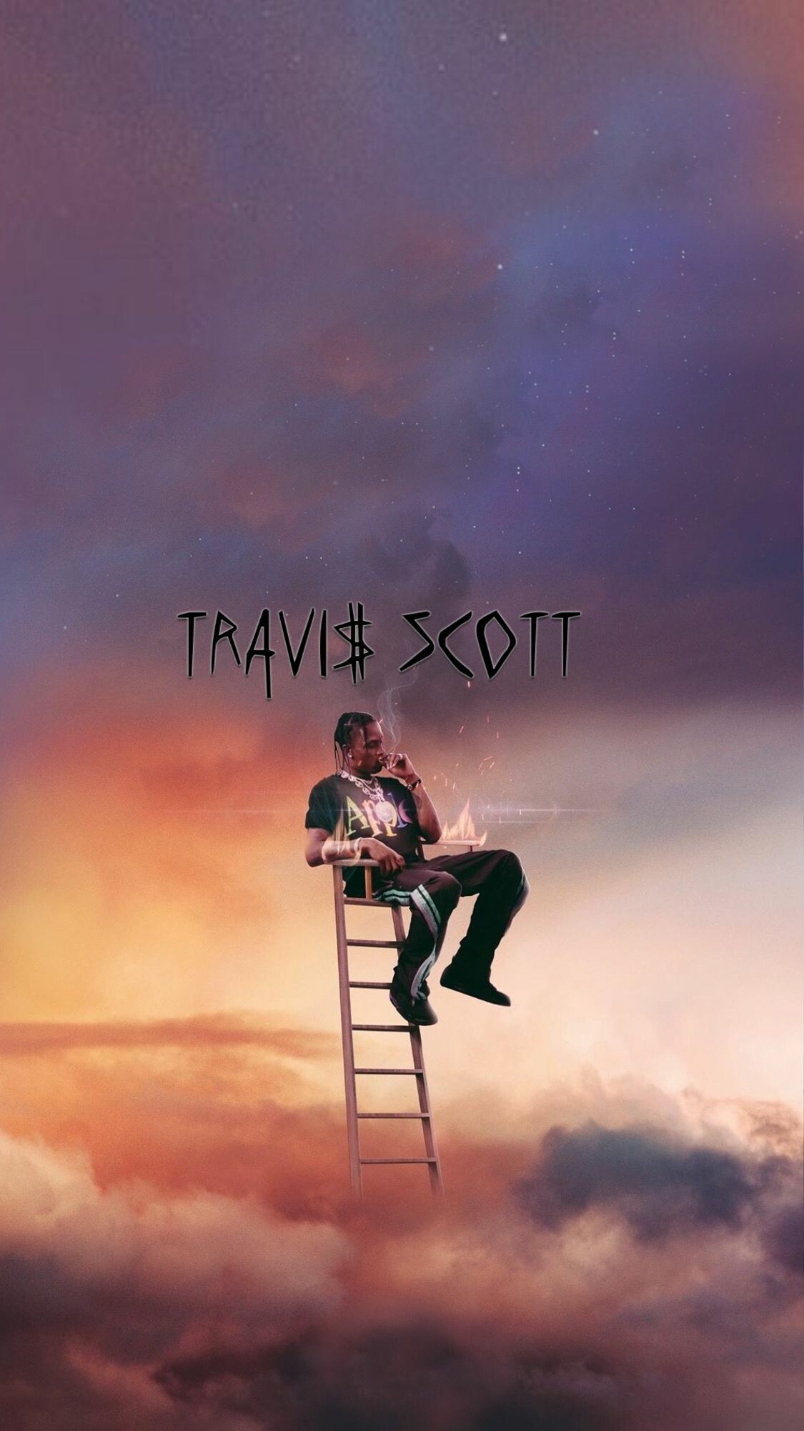 Travis Scott: Astroworld, features guest vocals from The Weeknd, Kid Cudi, Frank Ocean, Drake, James Blake, Philip Bailey. 1130x2010 HD Wallpaper.