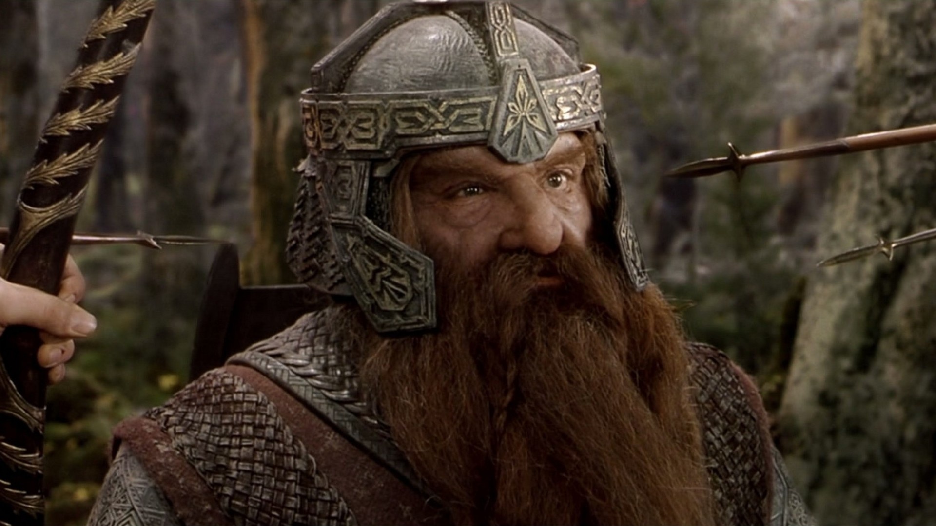 Dwarves (The Lord of the Rings): The Fellowship of the Ring, John Rhys-Davies as Gimli. 1920x1080 Full HD Wallpaper.