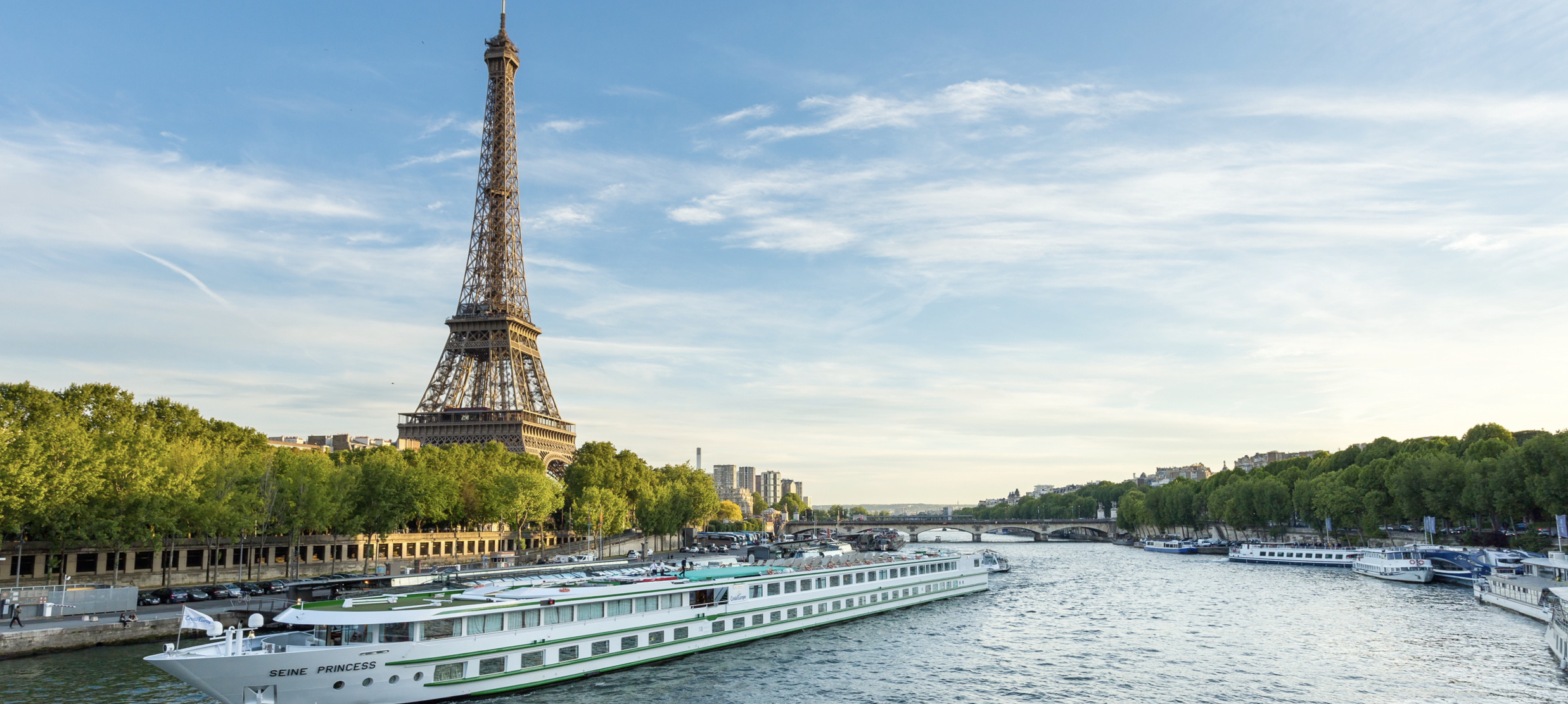 The Seine River, Parisian Cruise, Lunch on Seine River, Booking Deals, 2480x1120 Dual Screen Desktop
