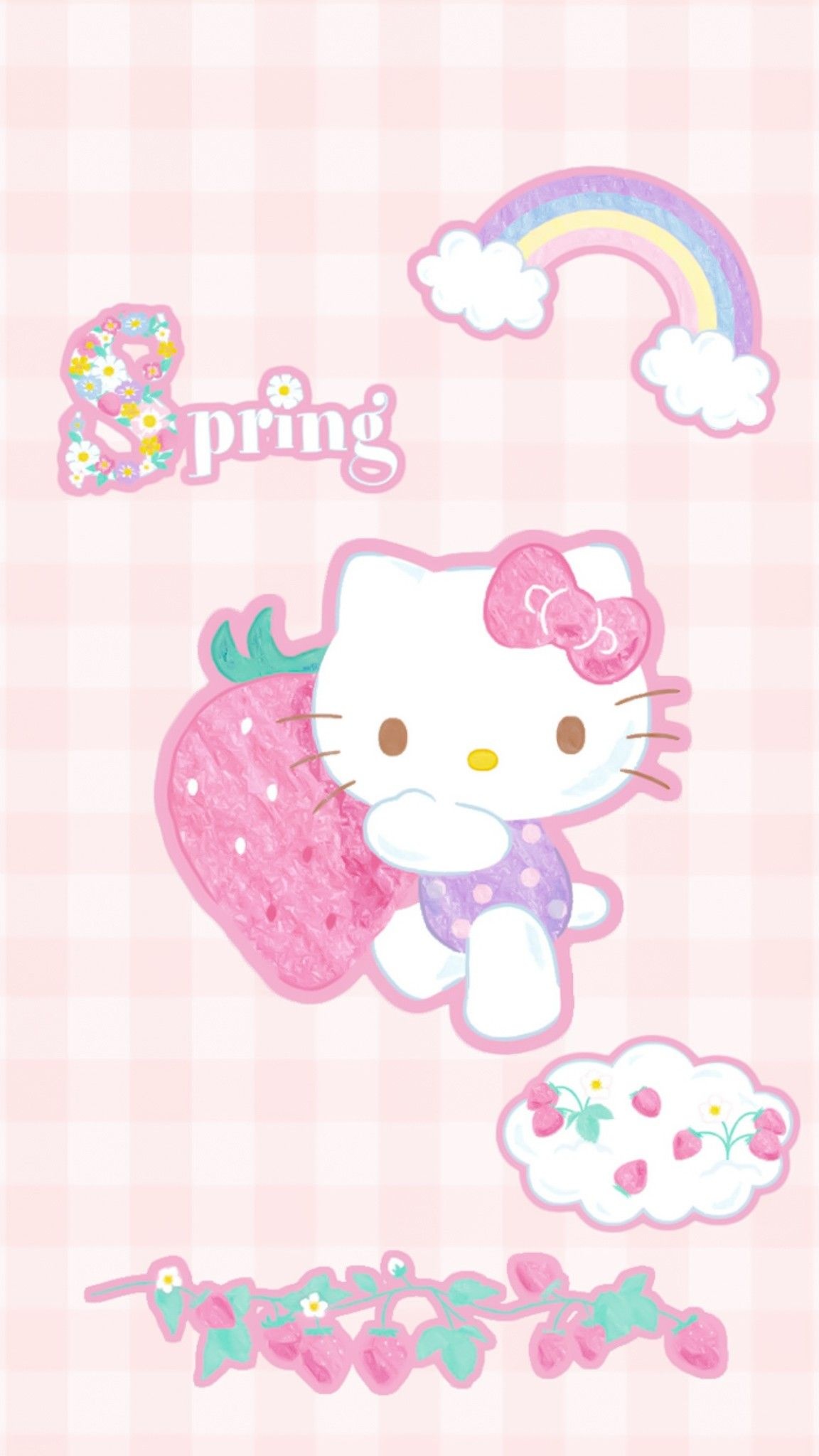 Poster, Hello Kitty Spring Wallpaper, 1160x2050 HD Handy
