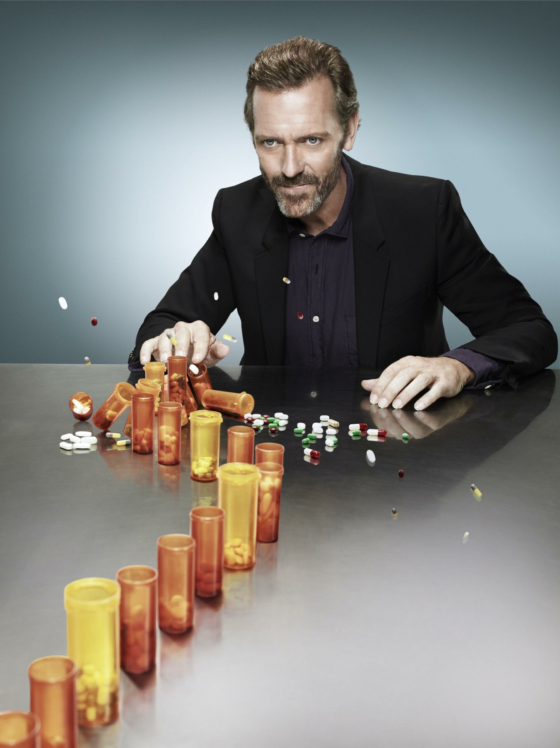 House M.D.: Hugh Laurie as an unconventional, misanthropic medical genius, Vicodin. 1920x2560 HD Wallpaper.
