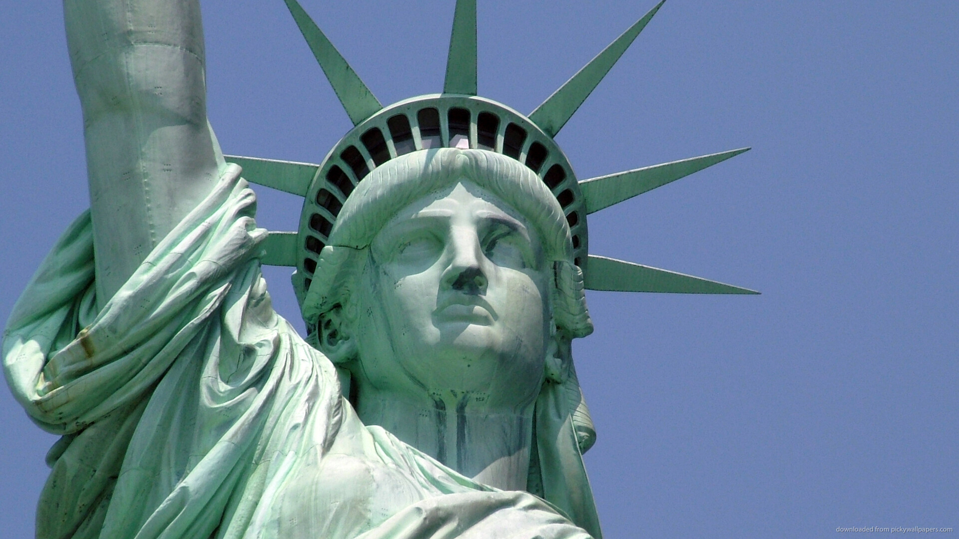 Statue of Liberty: Libertas, a Roman deity personifying freedom. 1920x1080 Full HD Wallpaper.