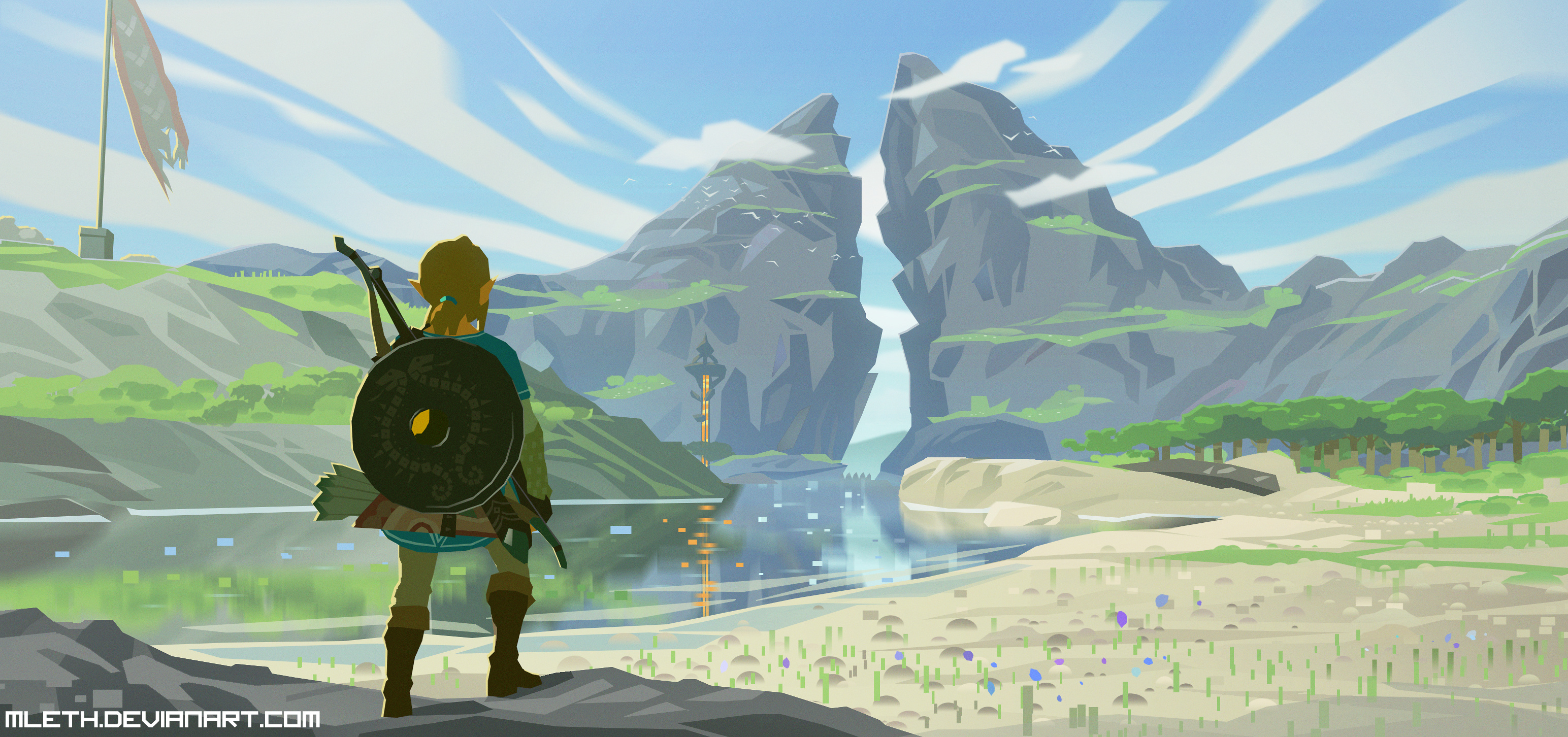 Link, Legendary journey, Epic battles, Captivating fantasy world, 3090x1460 Dual Screen Desktop