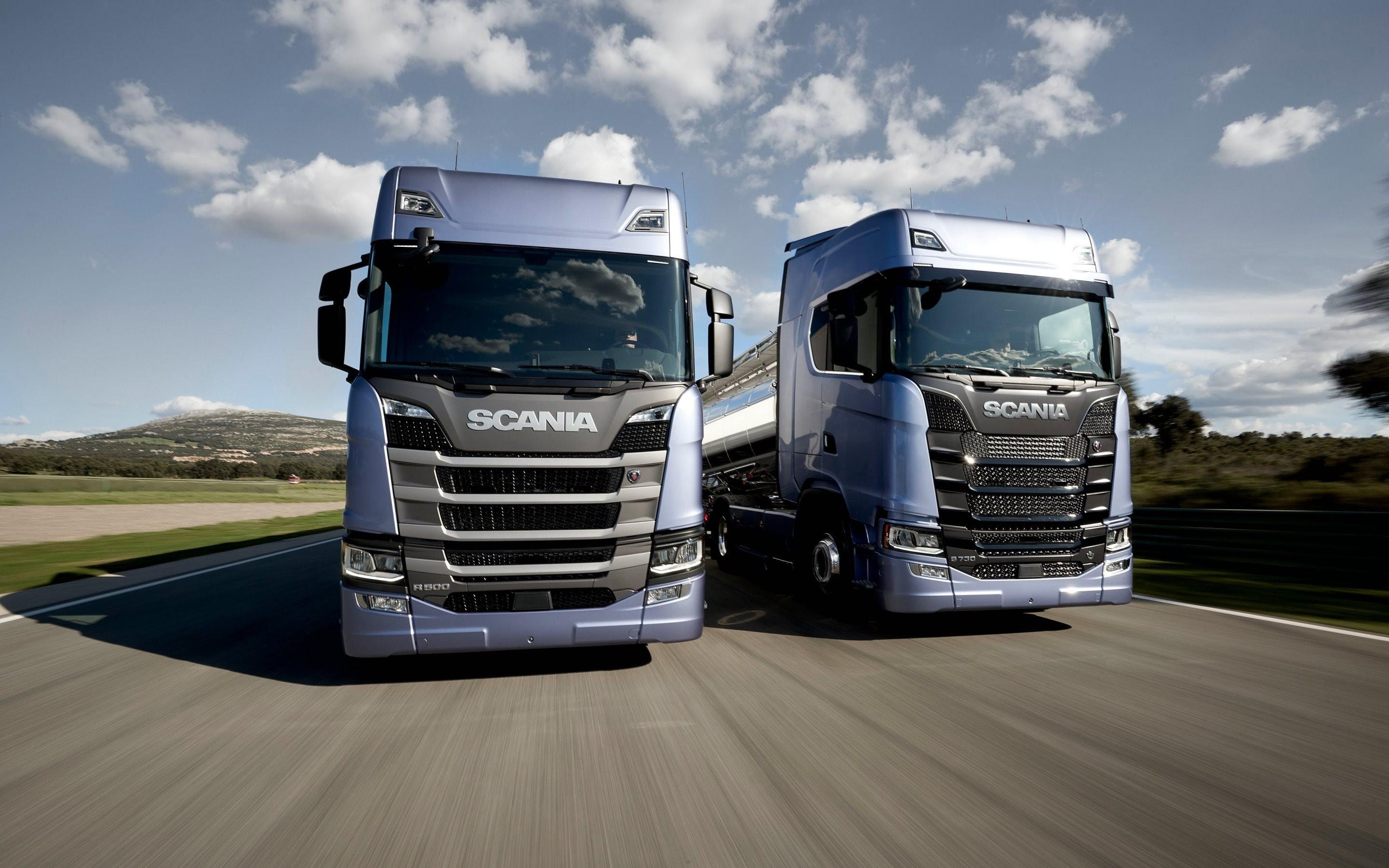 R500 and S730, Scania Wallpaper, 2880x1800 HD Desktop