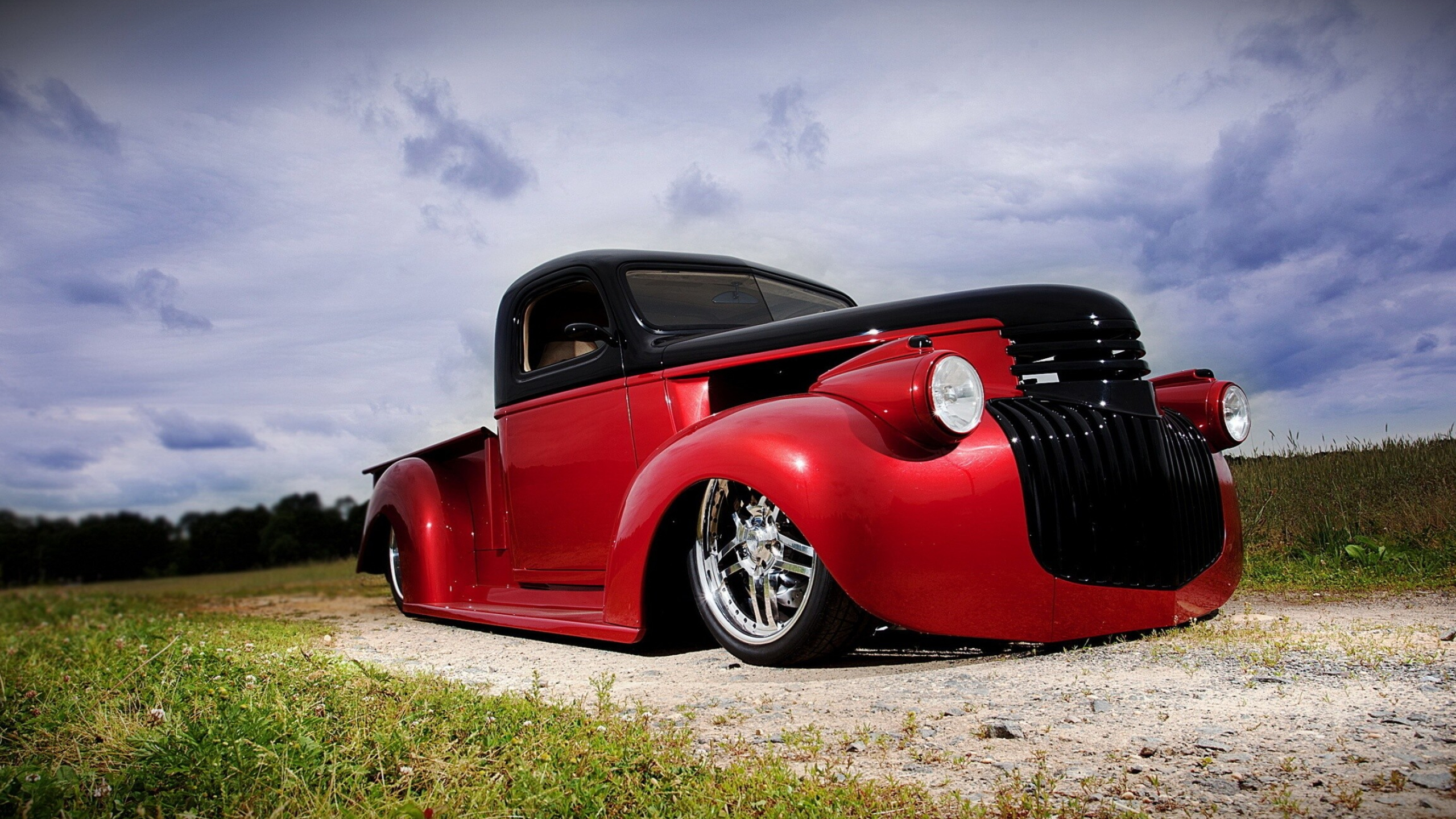 Hot Rod: A modified vehicle, Chevy. 2560x1440 HD Background.