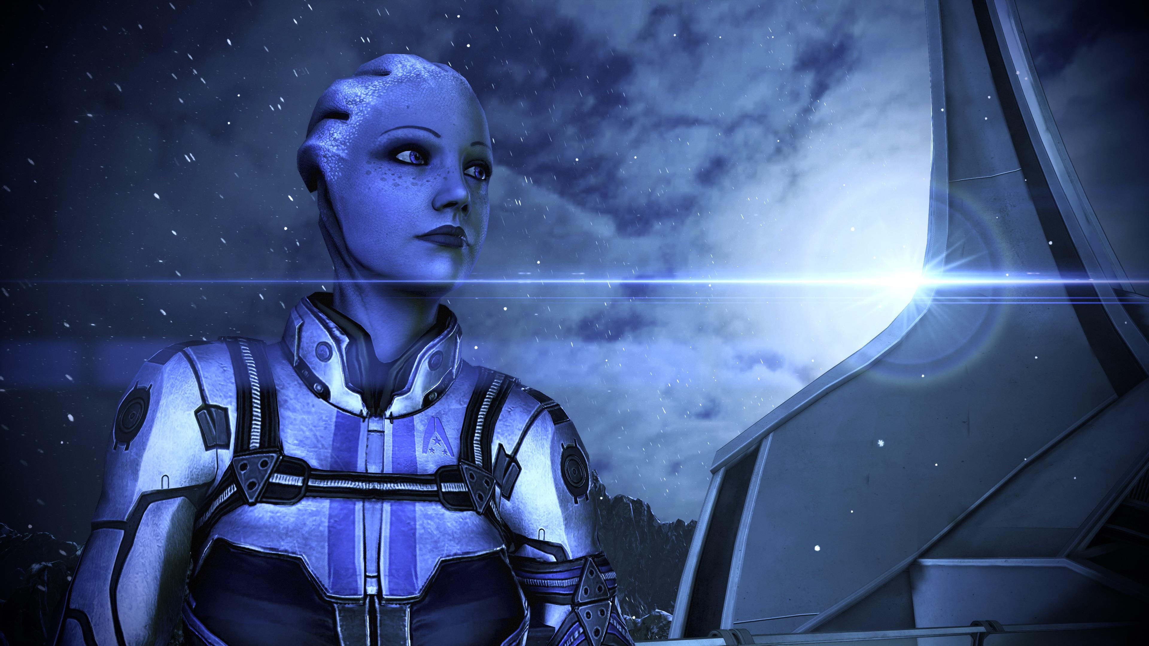 Liara T'Soni, ScrollDrop, Mass Effect fan community, 3840x2160 4K Desktop