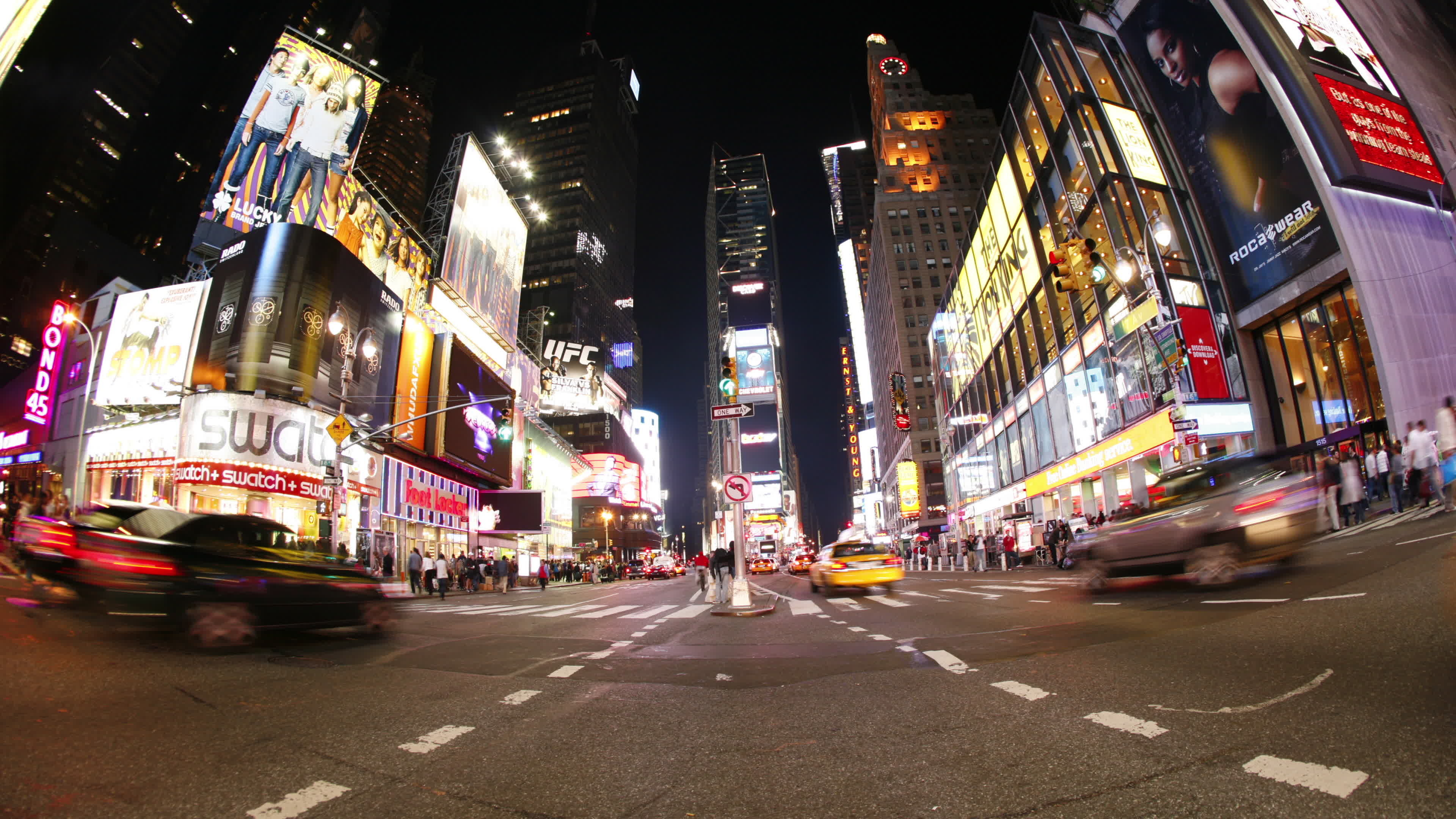 New York City, 4k time-lapse, Times Square, New York, 3840x2160 4K Desktop