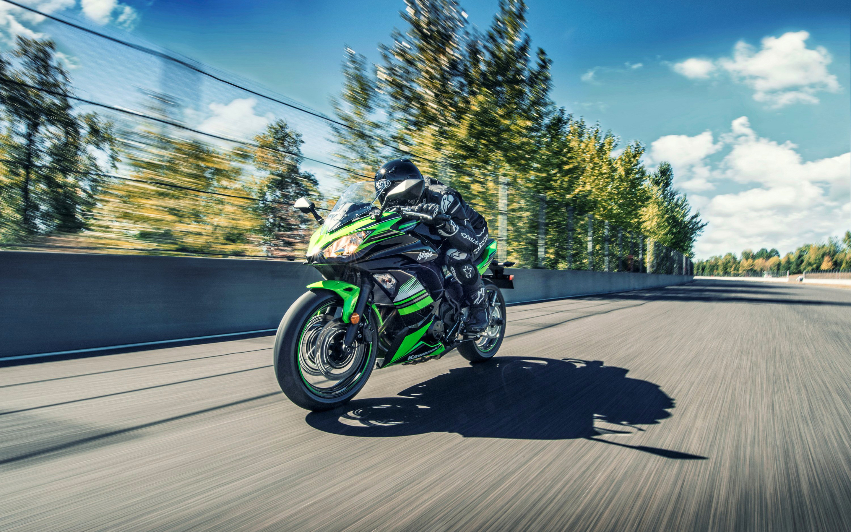 Kawasaki Ninja 650, Road thrill, Superbikes in motion, High-quality pictures, 2880x1800 HD Desktop
