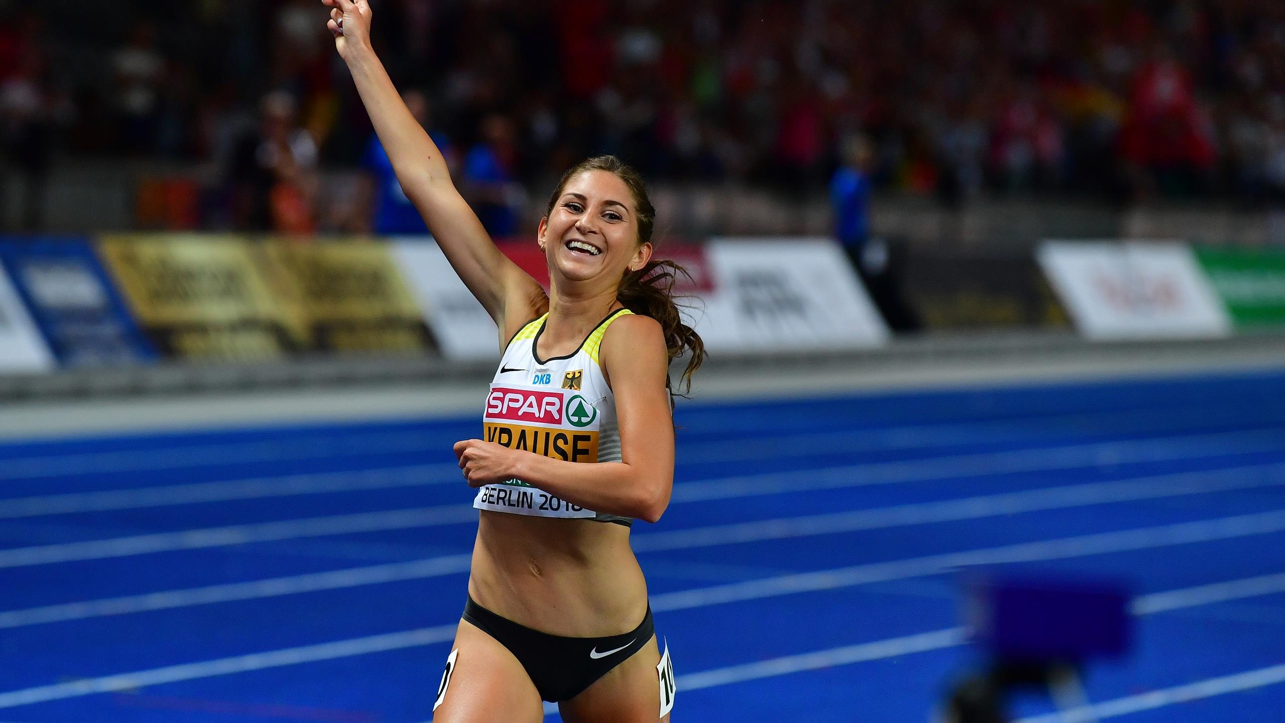 Gesa Felicitas Krause, German record, European Athletics Championships, Eurosport, 2560x1440 HD Desktop