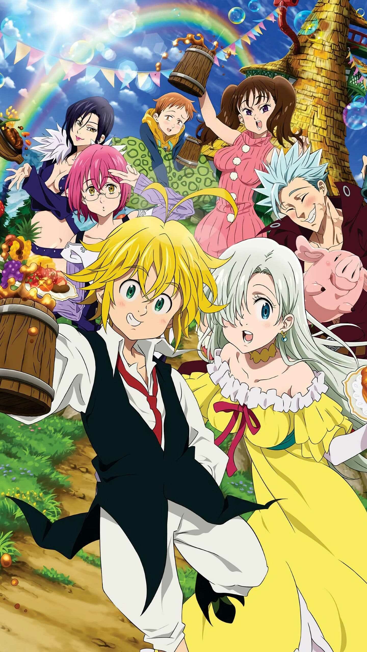 The Seven Deadly Sins: The first ending theme, "7-Seven", is a collaboration between Flow and Granrodeo. 1440x2560 HD Wallpaper.