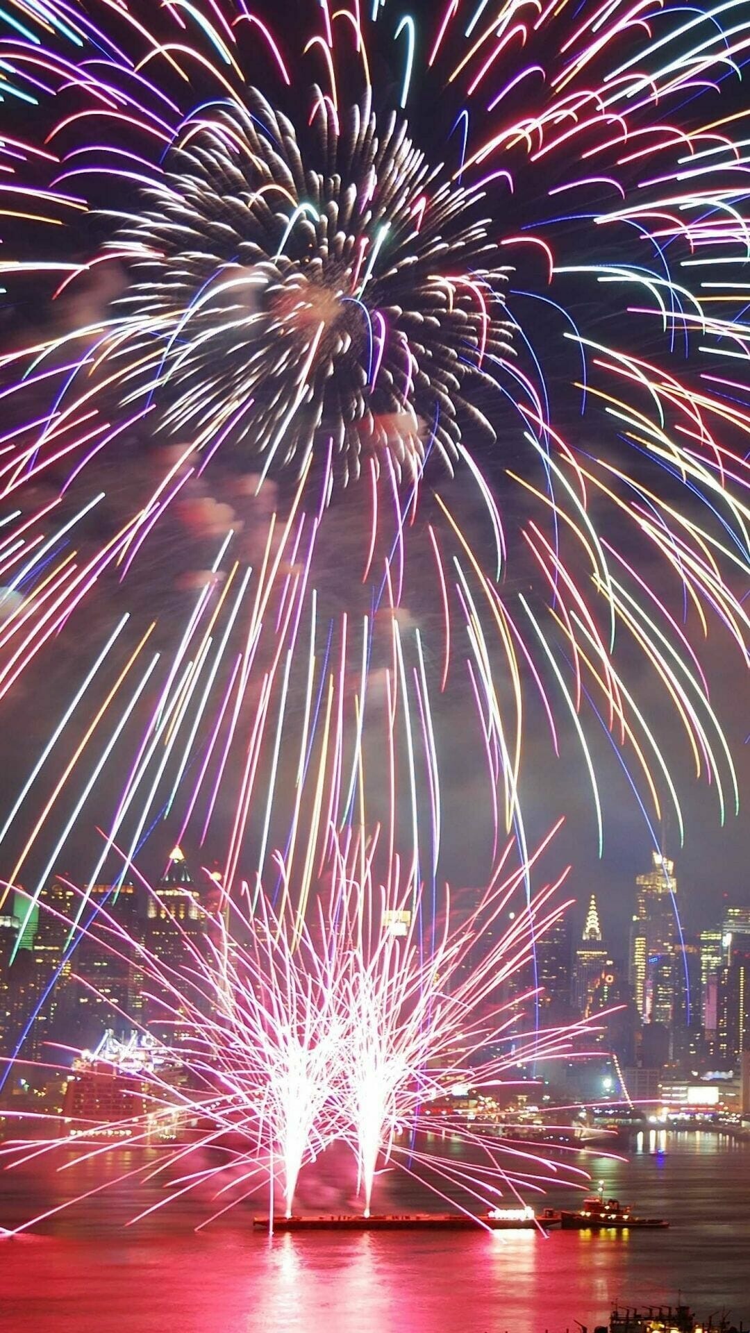 Celebration: Fourth of July, Holiday, Fireworks. 1080x1920 Full HD Background.