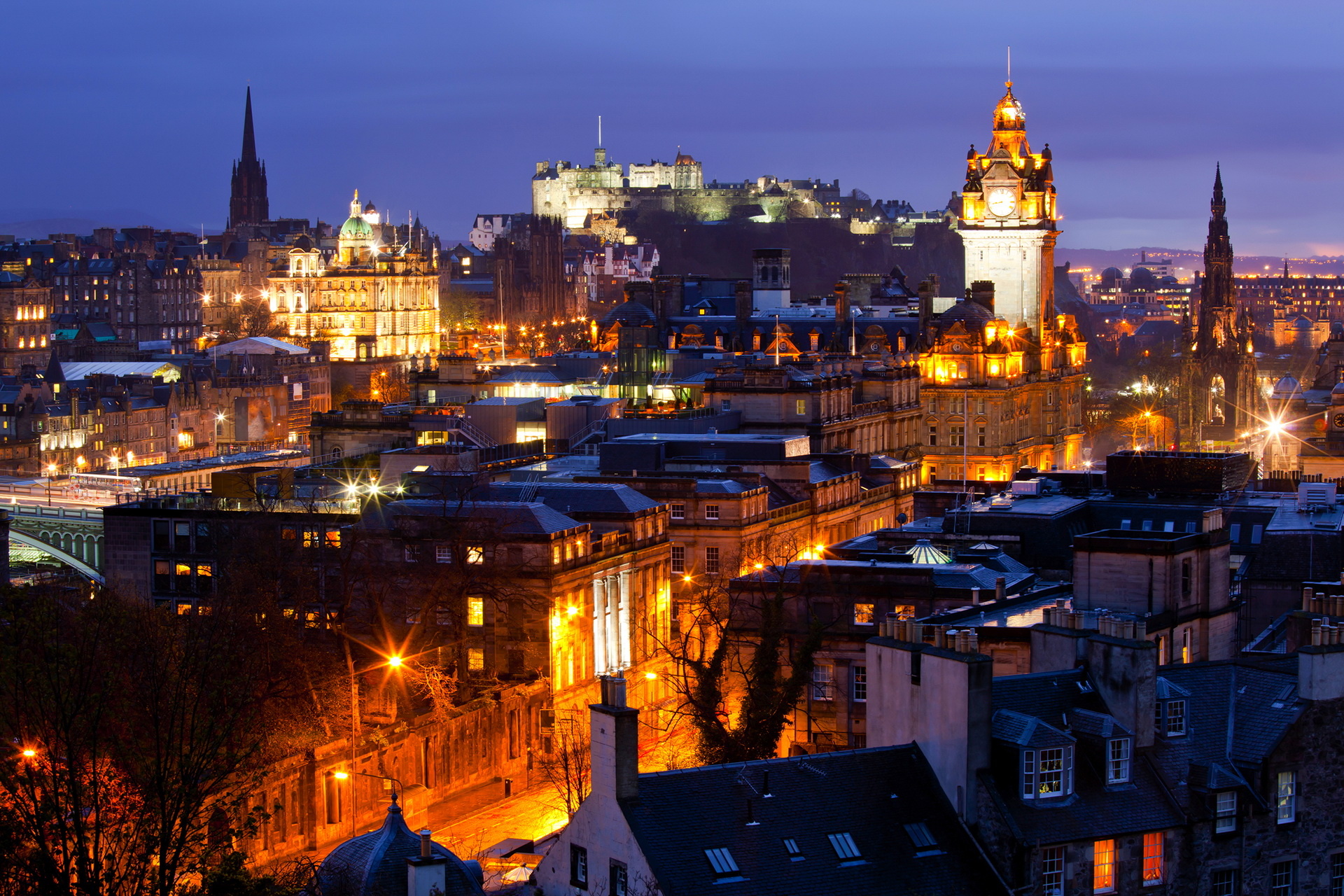 Edinburgh, Scotland, Travels, Night, 1920x1280 HD Desktop
