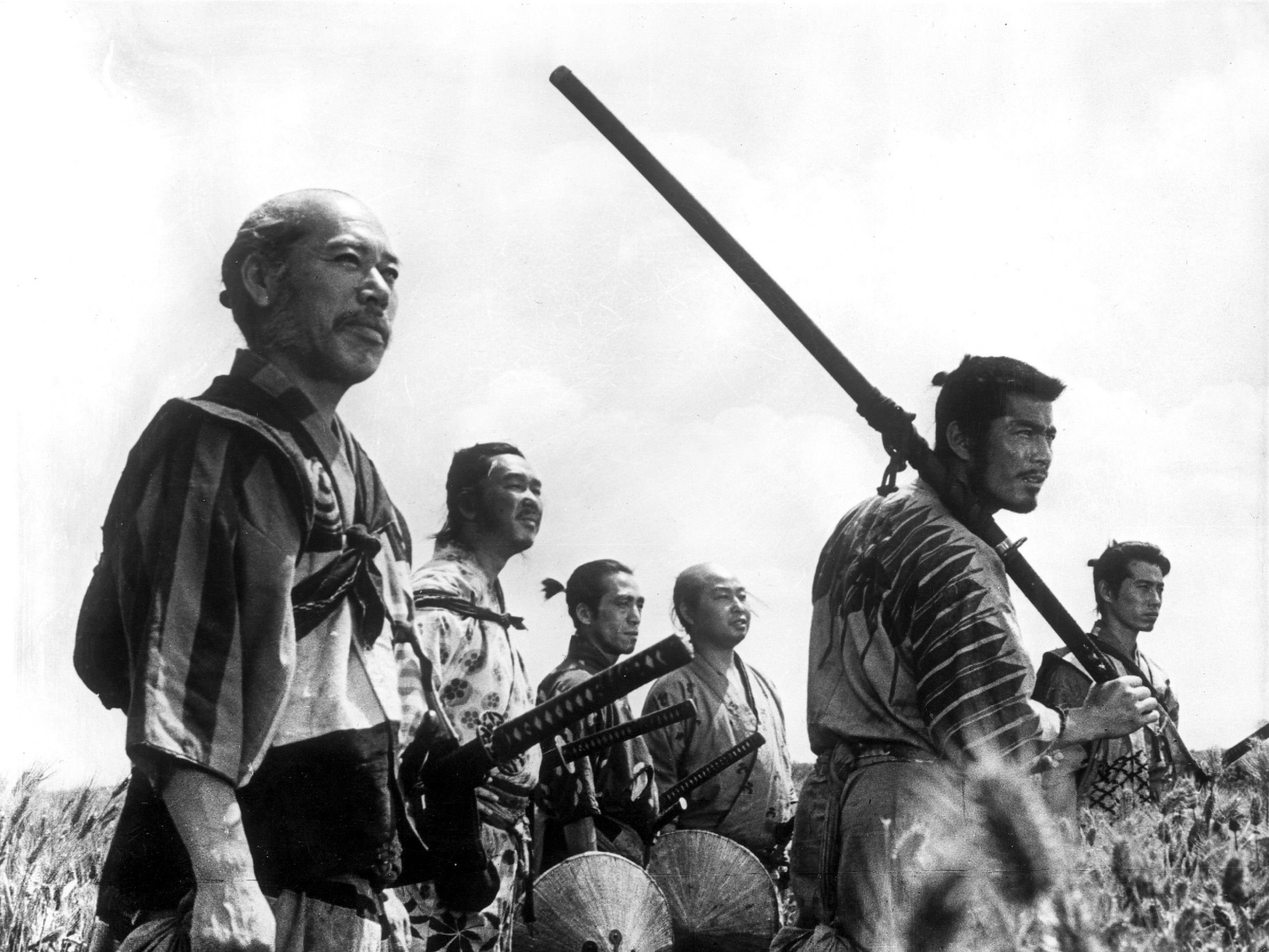 Akira Kurosawa, Painting, Seven Samurai, Japanese film, 2560x1920 HD Desktop