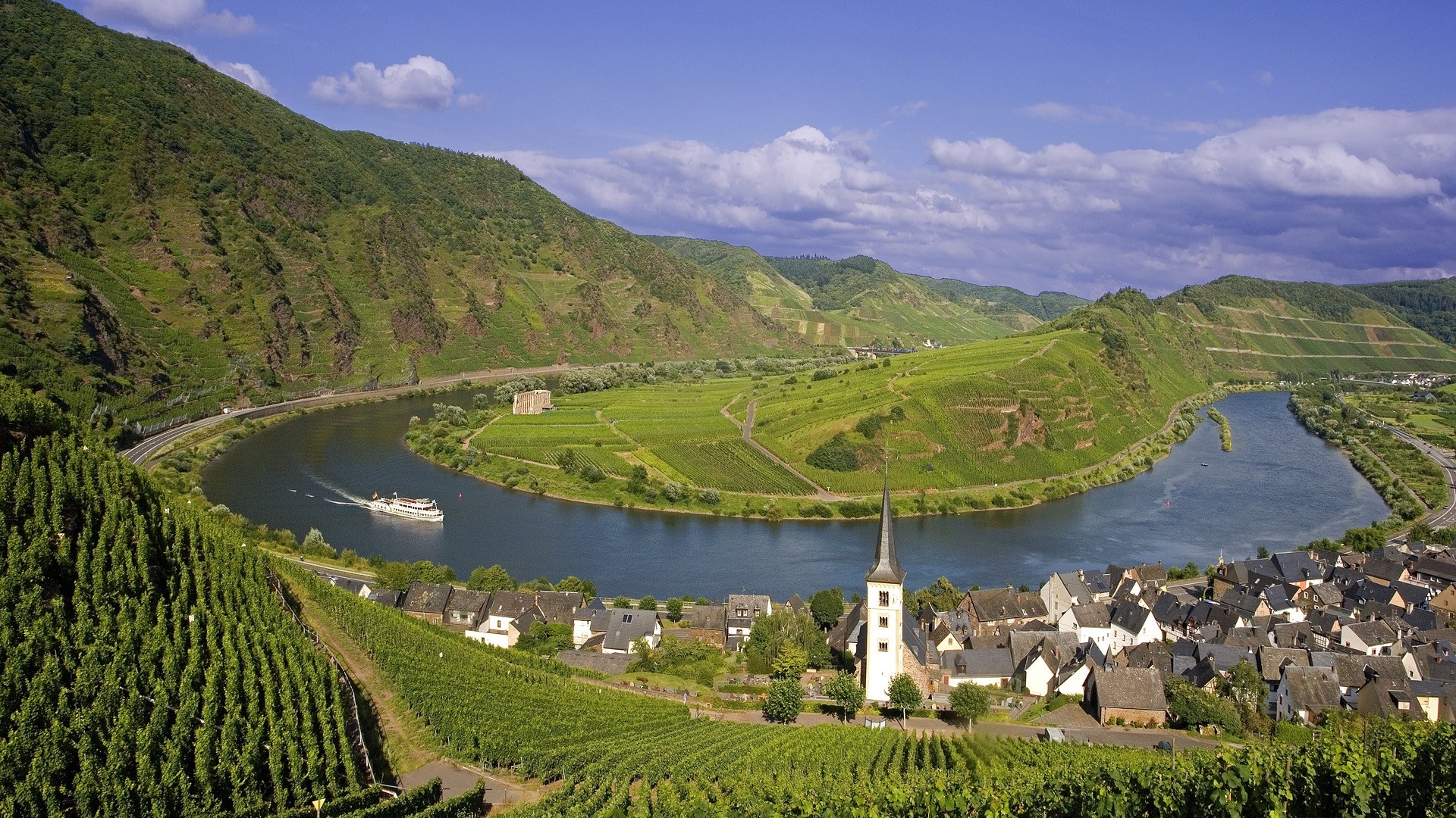 The Rhine River, Germany, free images, scenic, 1920x1080 Full HD Desktop