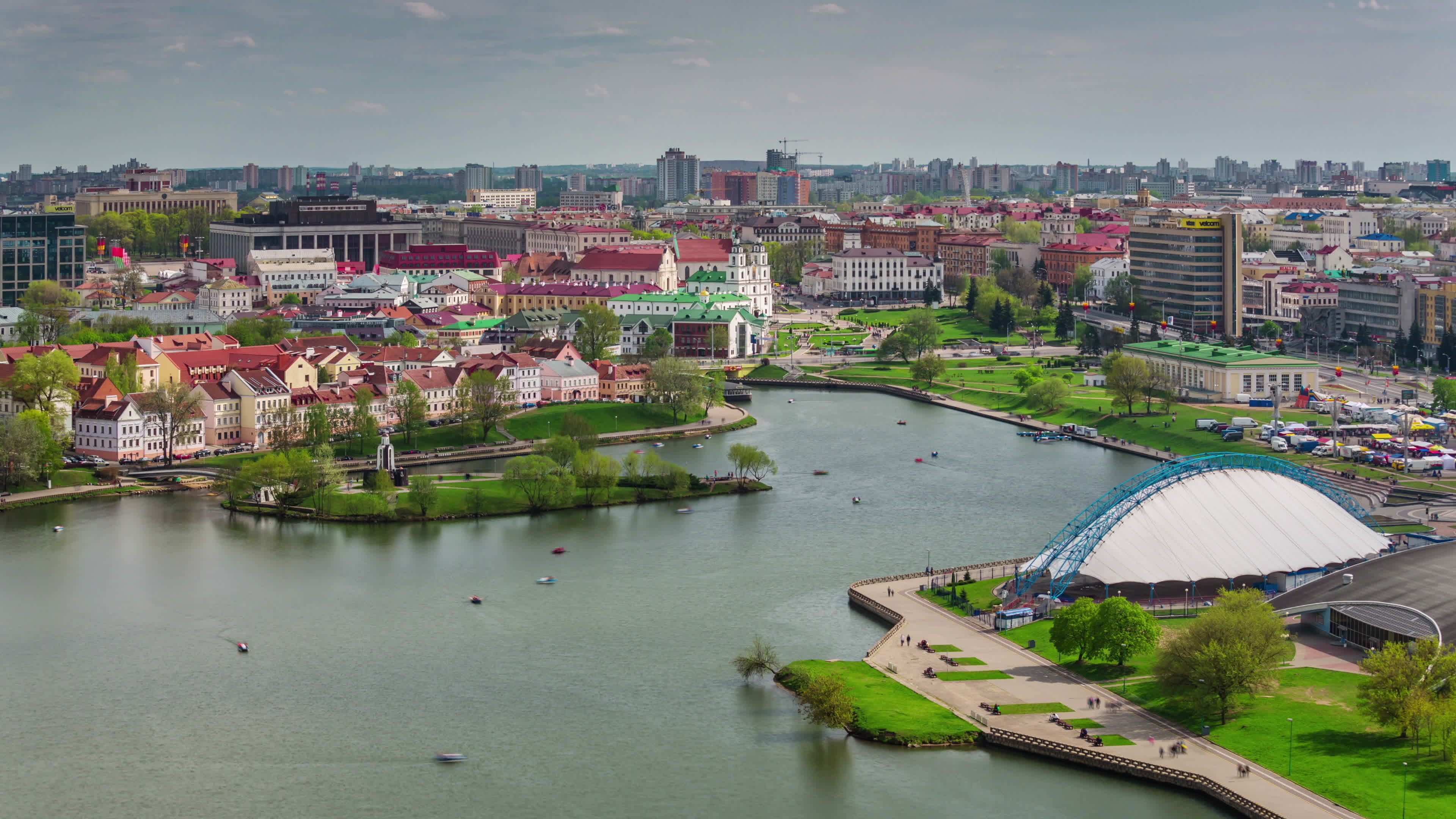 Minsk city, Travels, Nemiga center, Hotel rooftops, 3840x2160 4K Desktop