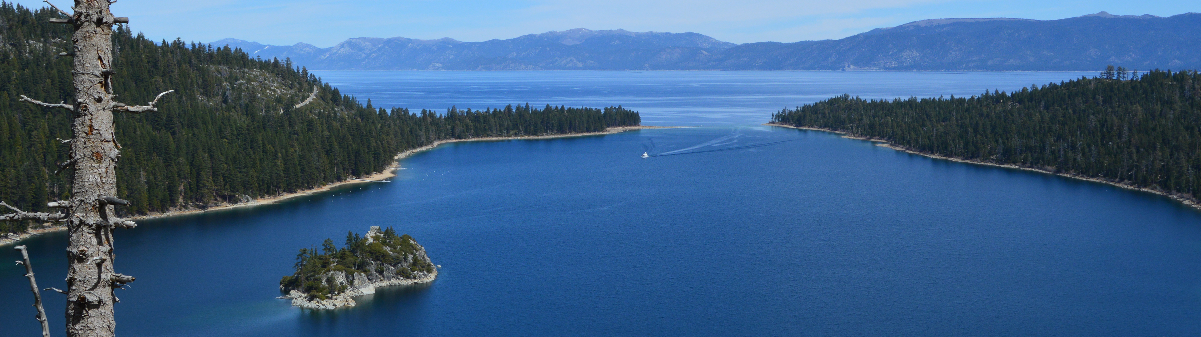 Lake Tahoe, Emerald Bay, Climber07, Desktop, Mobile, Tablet, 3840x1080 Dual Screen Desktop