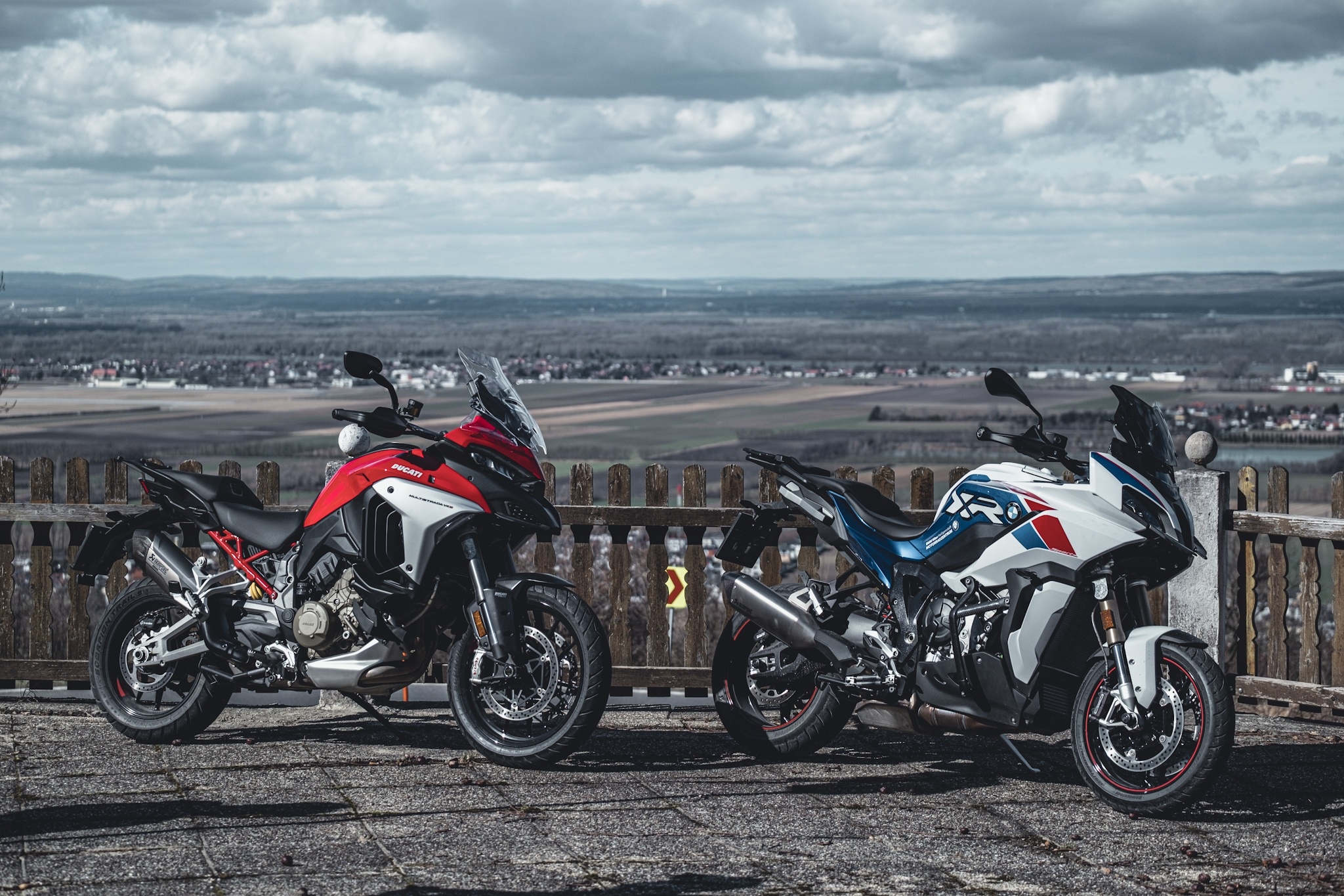 Ducati Multistrada V4, BMW S 1000 XR, Versatile motorcycles, Performance comparison, 2050x1370 HD Desktop